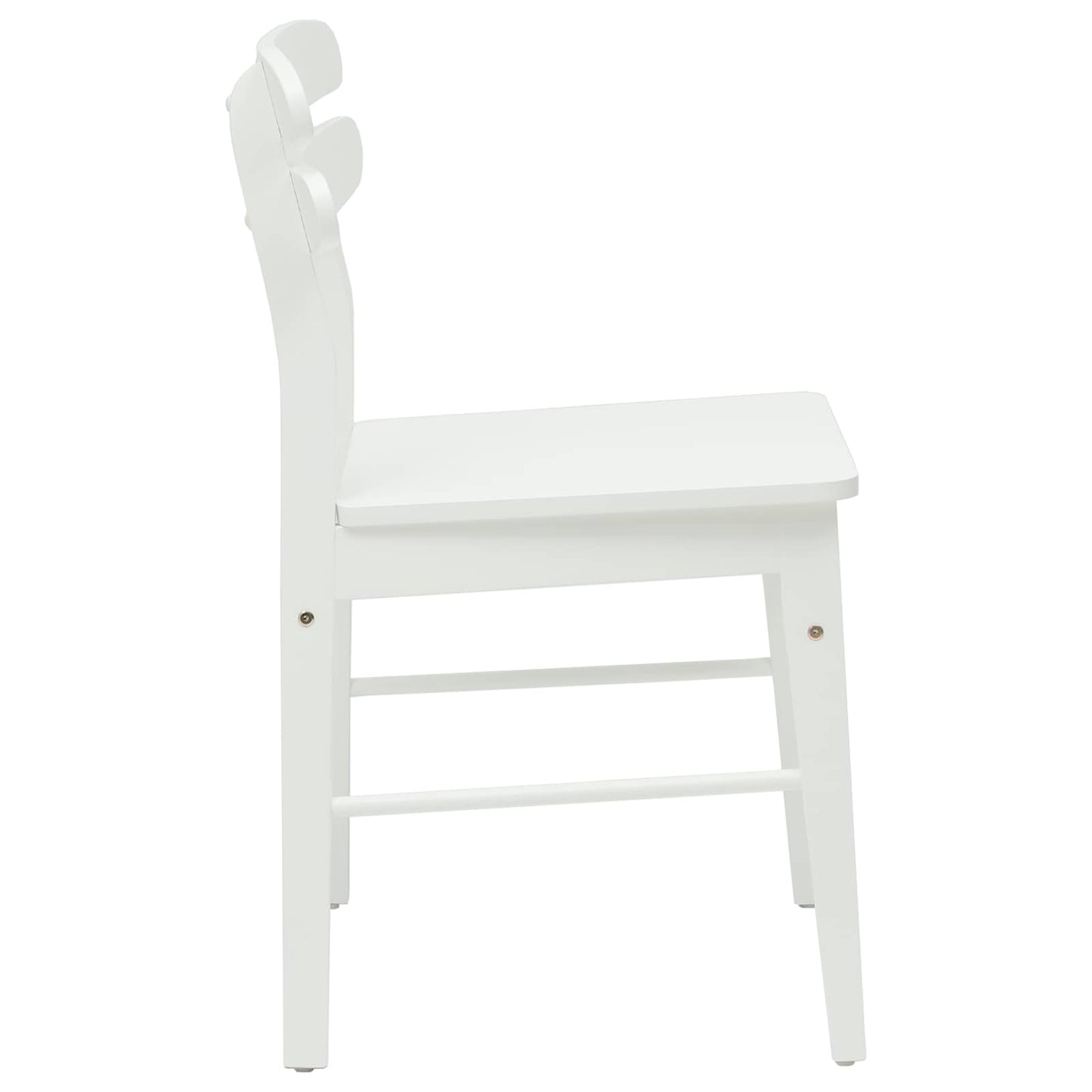 Eetkamerstoel 2 pcs Wit Massief Rubberhout is nu te koop bij PeponiXL, paradijselijk wonen!
