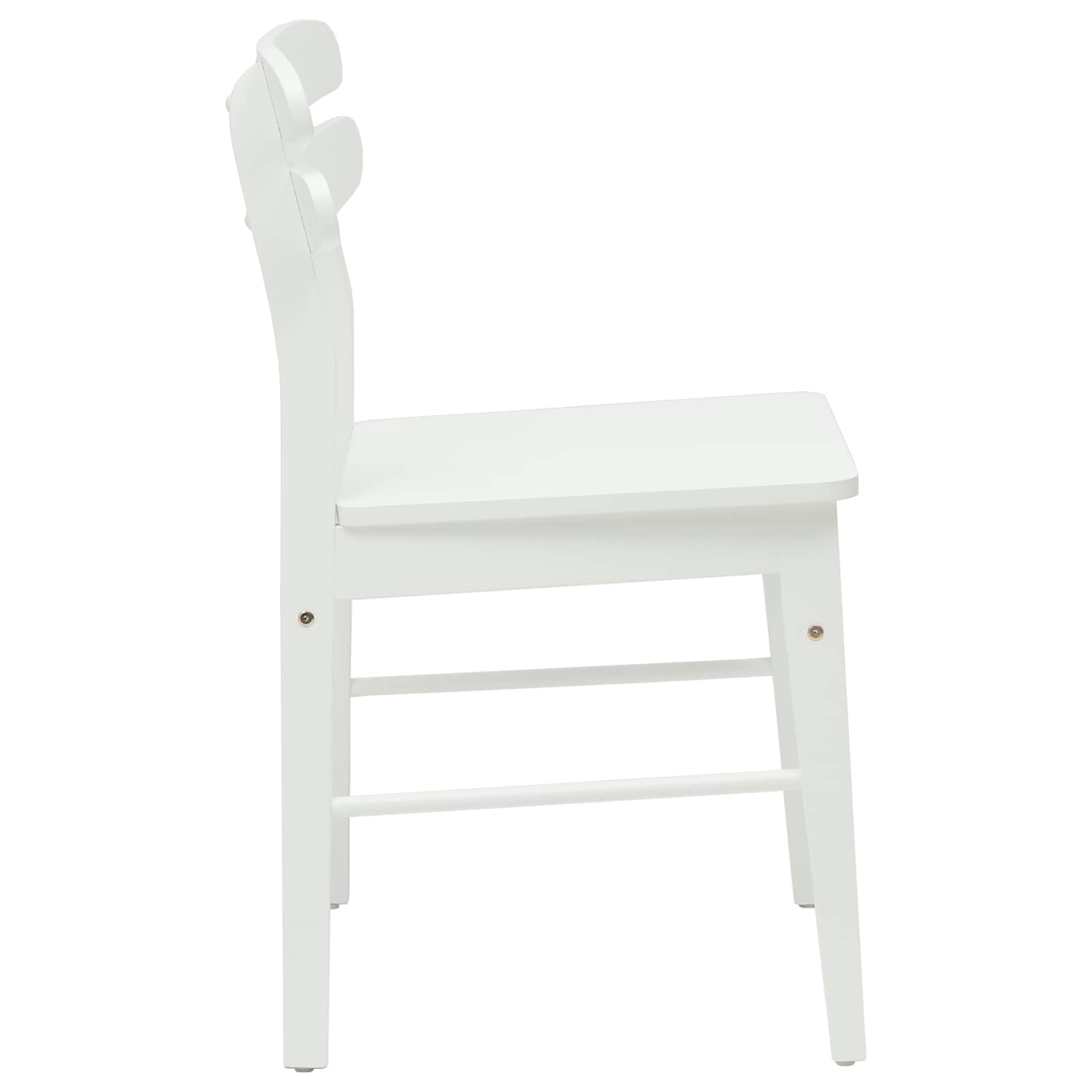 Eetkamerstoel 2 pcs Wit Massief Rubberhout is nu te koop bij PeponiXL, paradijselijk wonen!
