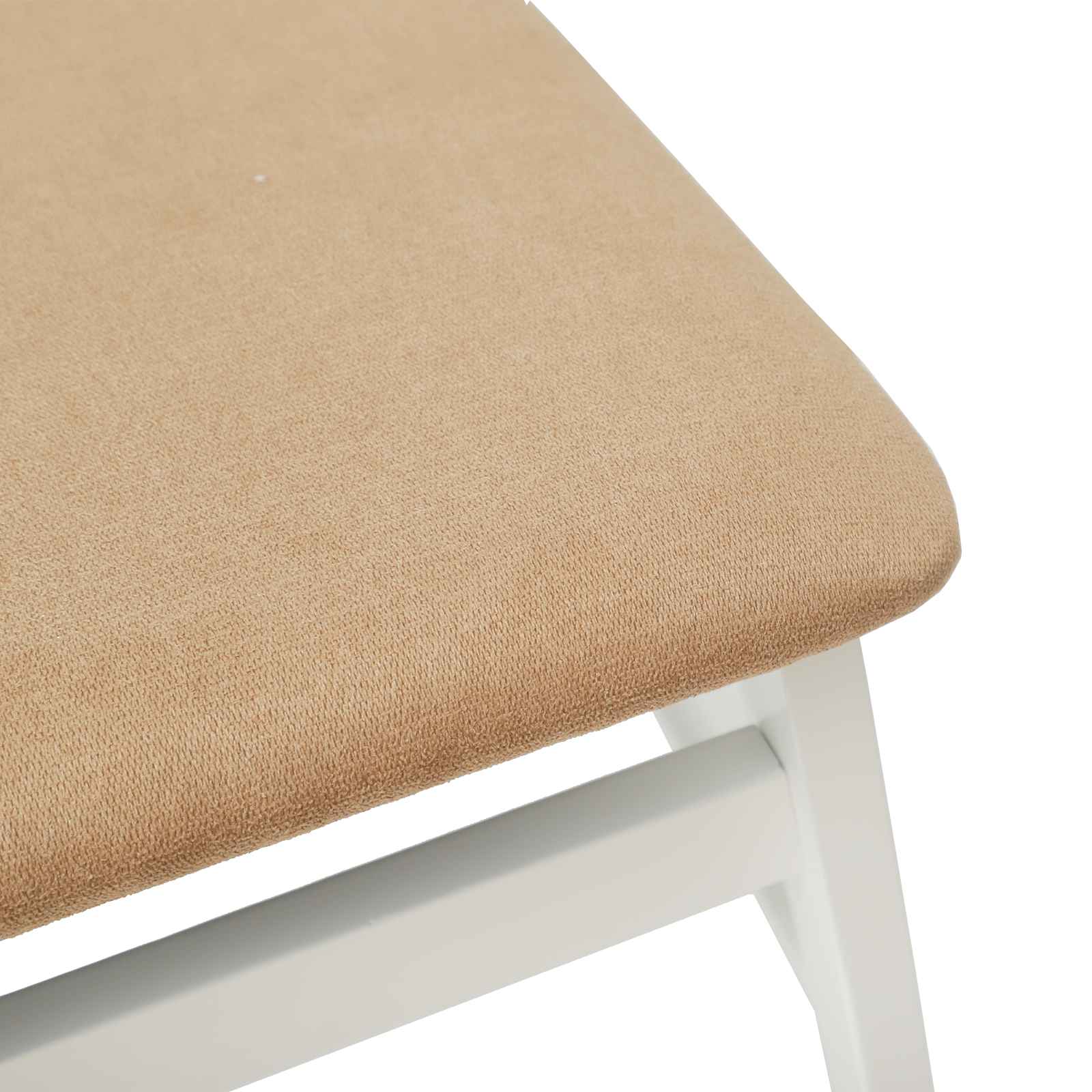 Eetkamerstoel 2 pcs Wit en Bruin Massief Rubberhout is nu te koop bij PeponiXL, paradijselijk wonen!