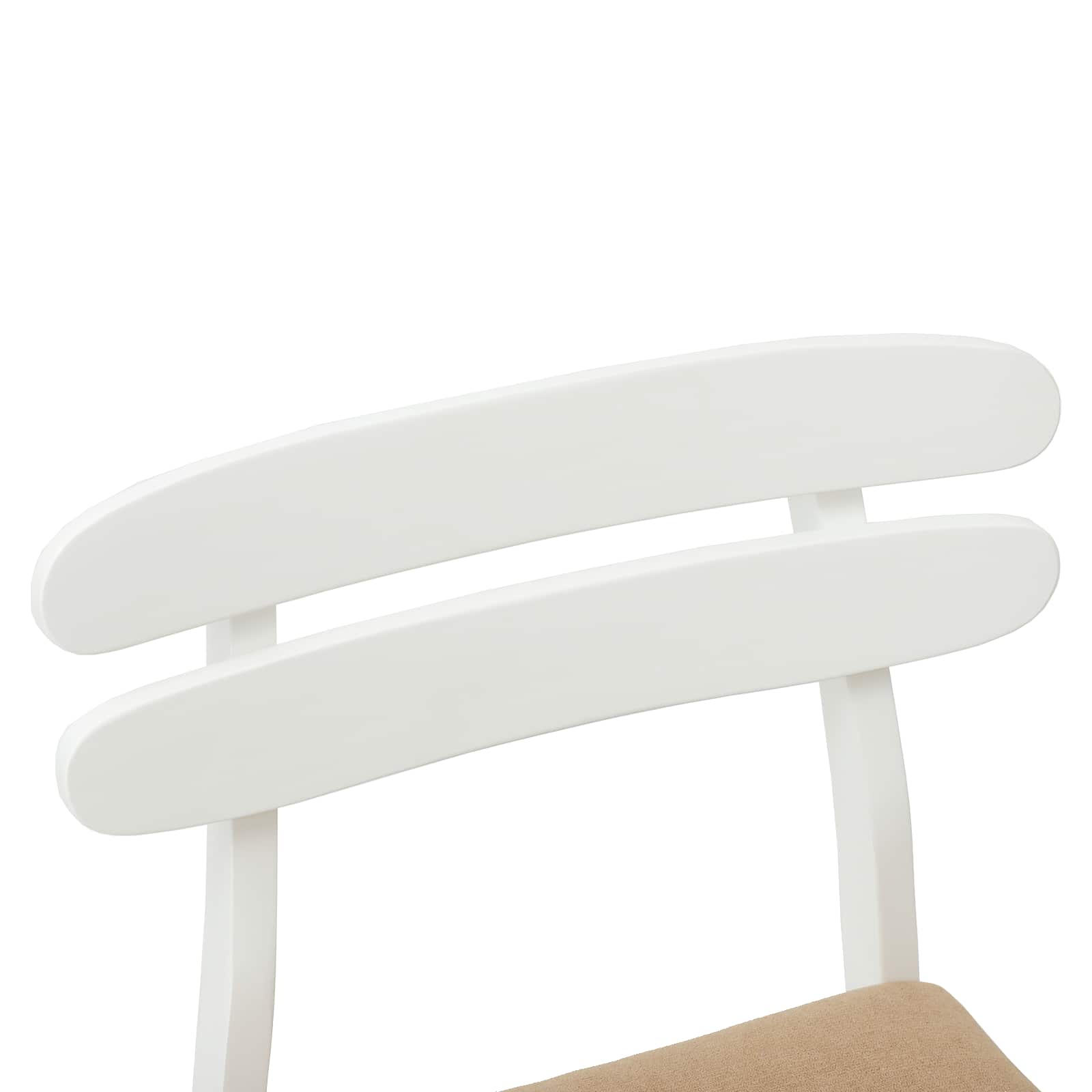 Eetkamerstoel 2 pcs Wit en Bruin Massief Rubberhout is nu te koop bij PeponiXL, paradijselijk wonen!