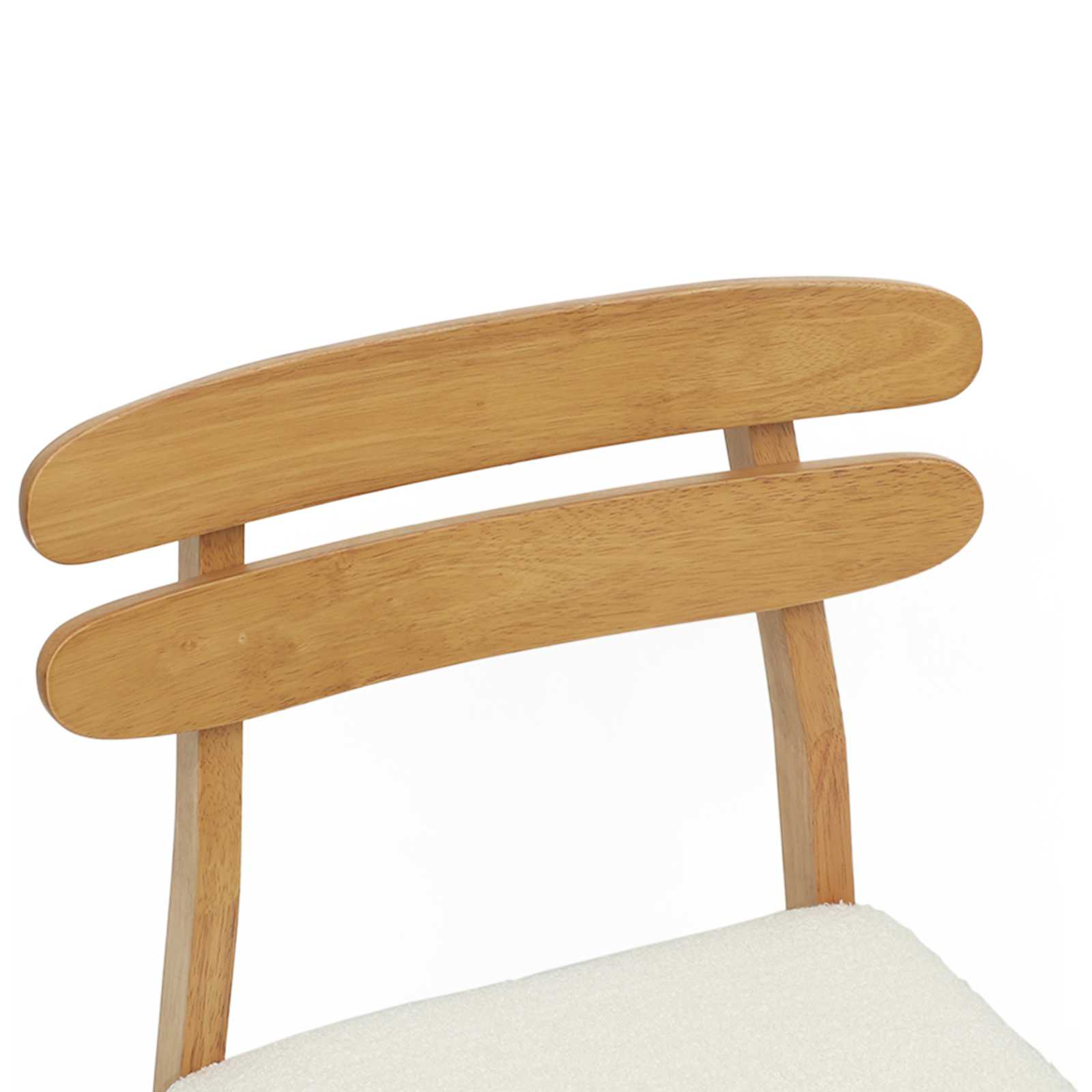 Eetkamerstoel 2 pcs Natuurlijk en Licht Massief Rubberhout is nu te koop bij PeponiXL, paradijselijk wonen!