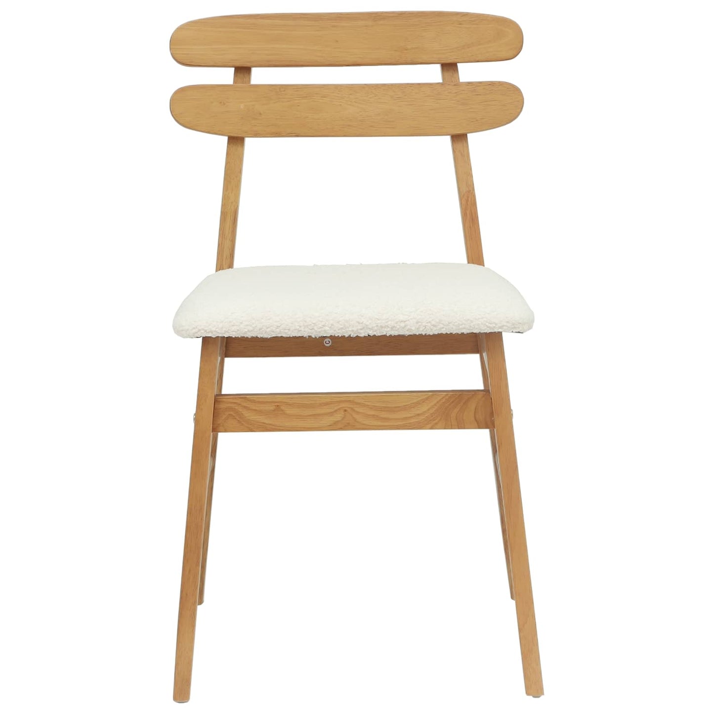 Eetkamerstoel 2 pcs Natuurlijk en Licht Massief Rubberhout is nu te koop bij PeponiXL, paradijselijk wonen!