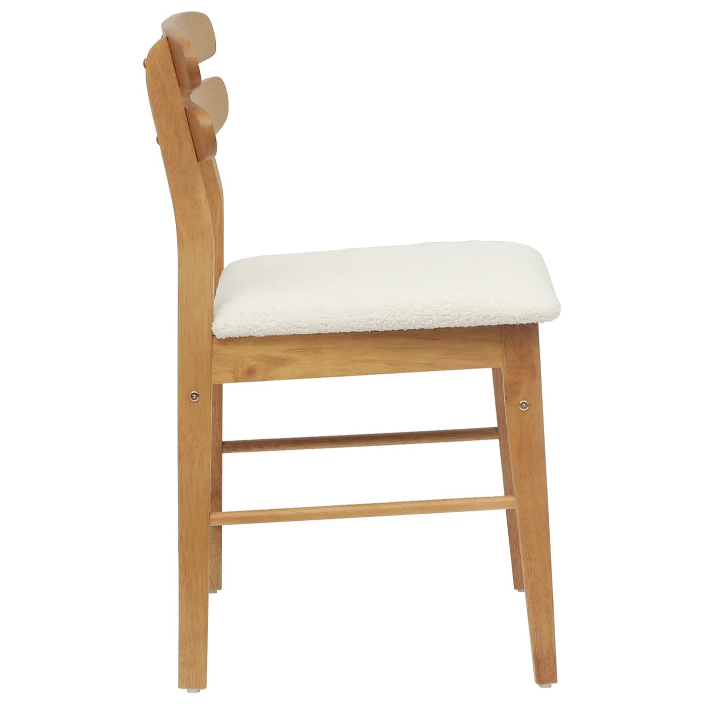 Eetkamerstoel 2 pcs Natuurlijk en Licht Massief Rubberhout is nu te koop bij PeponiXL, paradijselijk wonen!