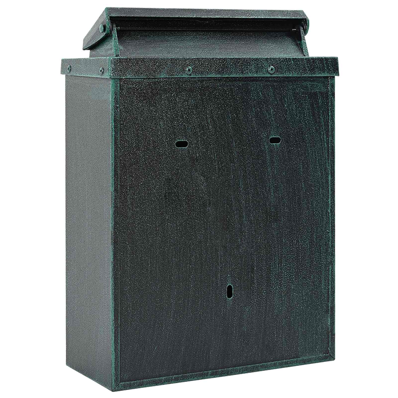 Wandgemonteerde brievenbus met opslag Groen 29 x 13 x 41 cm is nu te koop bij PeponiXL, paradijselijk wonen!