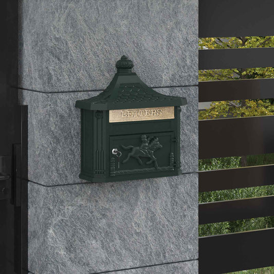 Wandgemonteerde brievenbus met opslag Groen 40,5 x 16 x 45 cm is nu te koop bij PeponiXL, paradijselijk wonen!