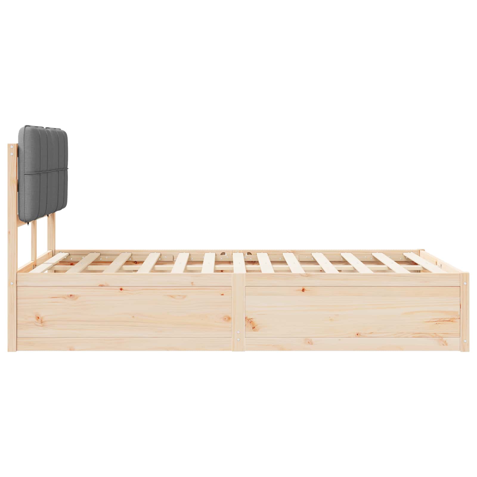 Bedframe met Gevoerd Hoofdgedeelte Lichtgrijs 120 x 200 cm is nu te koop bij PeponiXL, paradijselijk wonen!