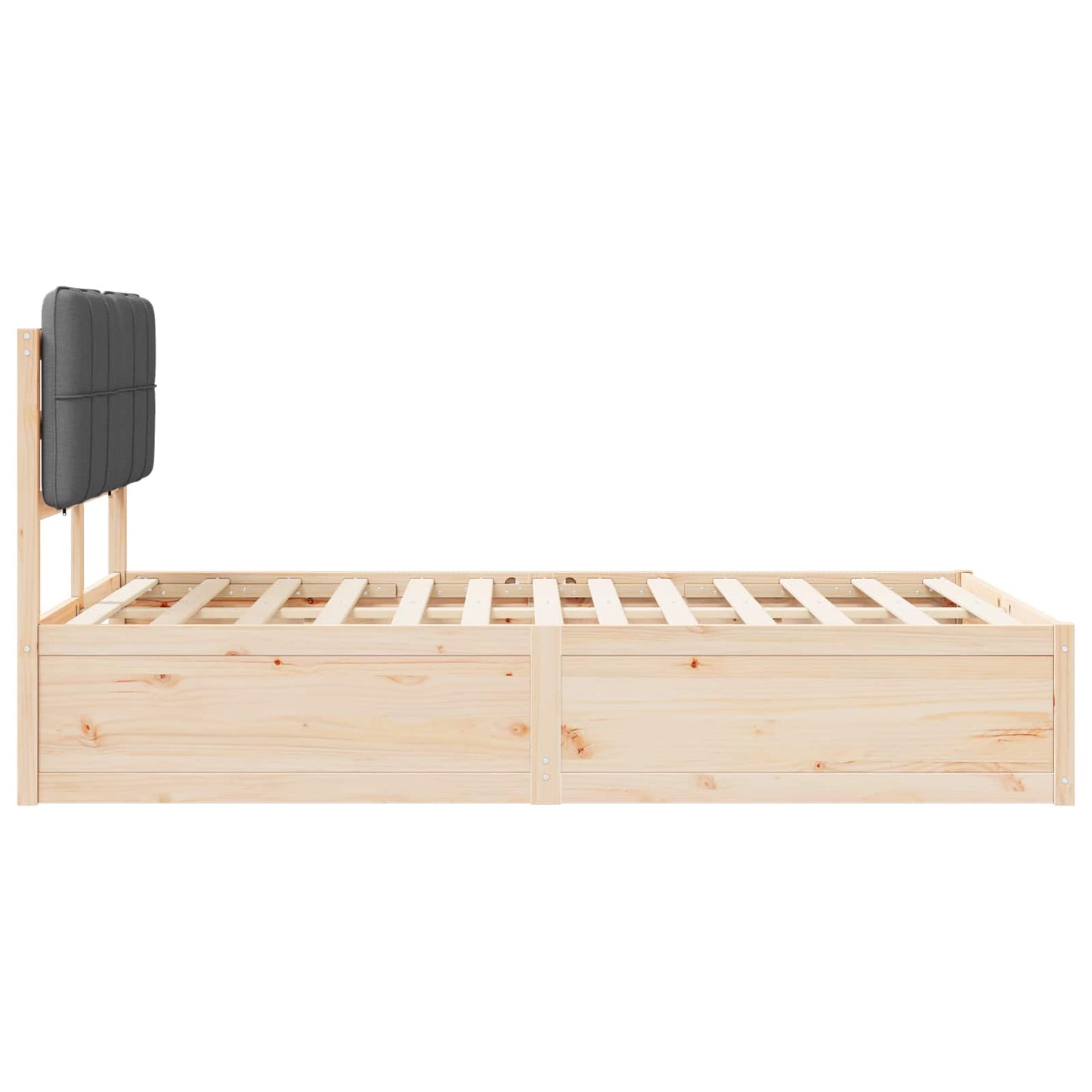 Bedframe met Gevoerd Hoofdgedeelte Donkergrijs 120 x 200 cm is nu te koop bij PeponiXL, paradijselijk wonen!
