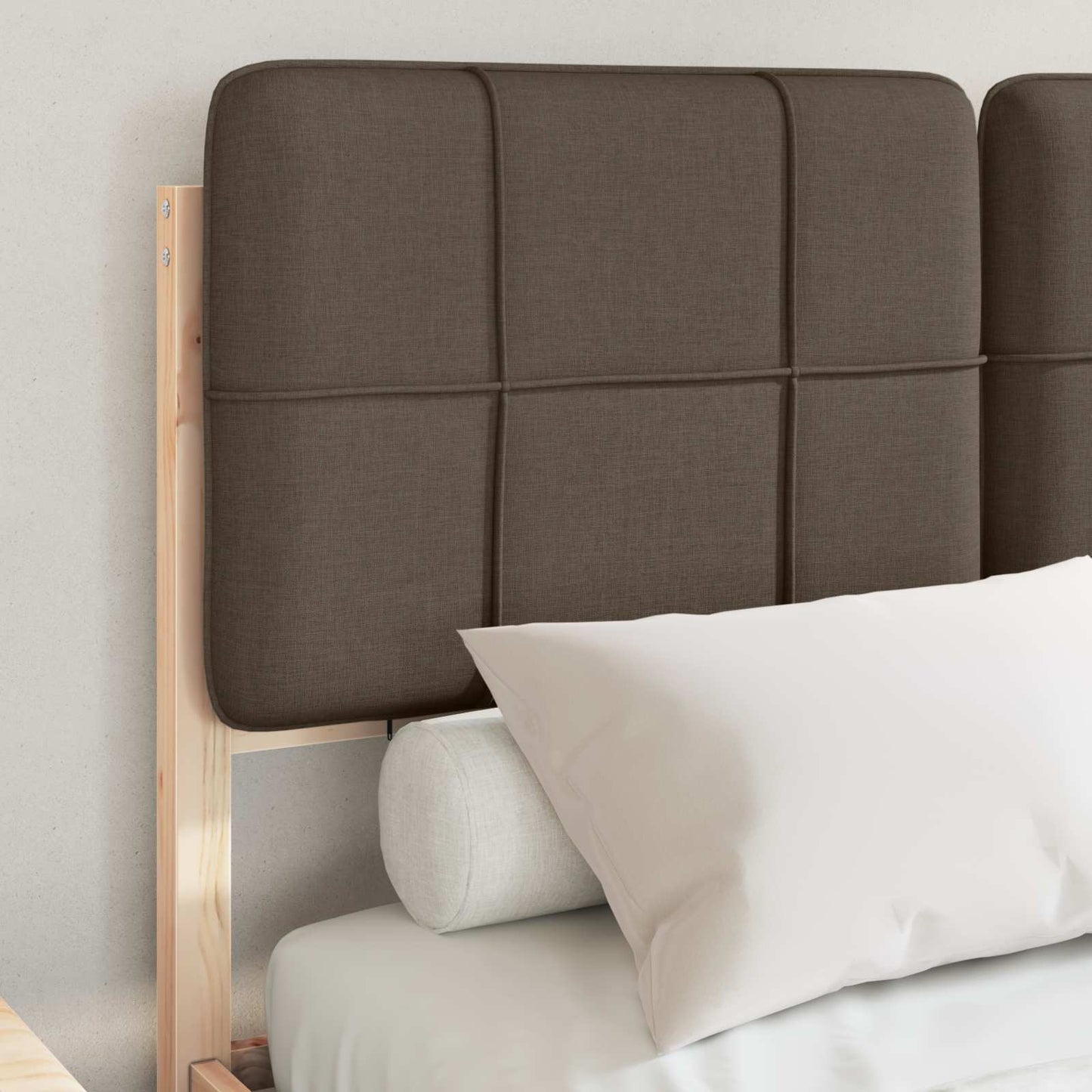 Bedframe met Gevoerd Hoofdgedeelte Taupe 120 x 200 cm is nu te koop bij PeponiXL, paradijselijk wonen!