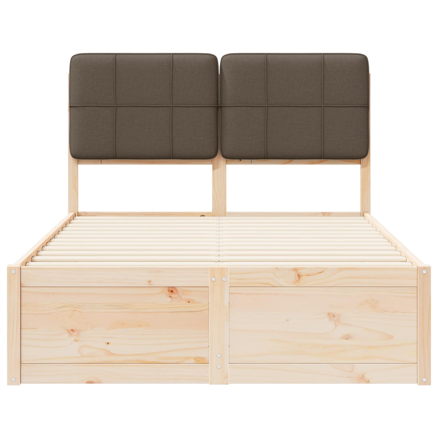 Bedframe met Gevoerd Hoofdgedeelte Taupe 120 x 200 cm is nu te koop bij PeponiXL, paradijselijk wonen!