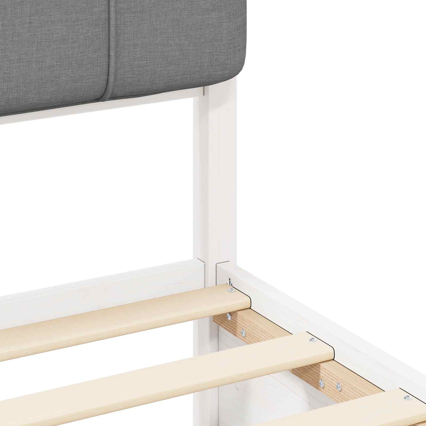Bedframe met Gevoerd Hoofdgedeelte Lichtgrijs 120 x 200 cm is nu te koop bij PeponiXL, paradijselijk wonen!