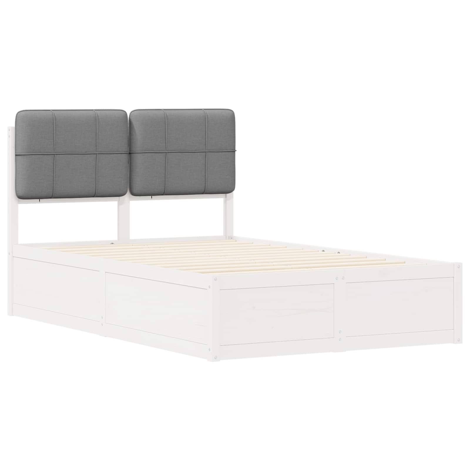 Bedframe met Gevoerd Hoofdgedeelte Lichtgrijs 120 x 200 cm is nu te koop bij PeponiXL, paradijselijk wonen!