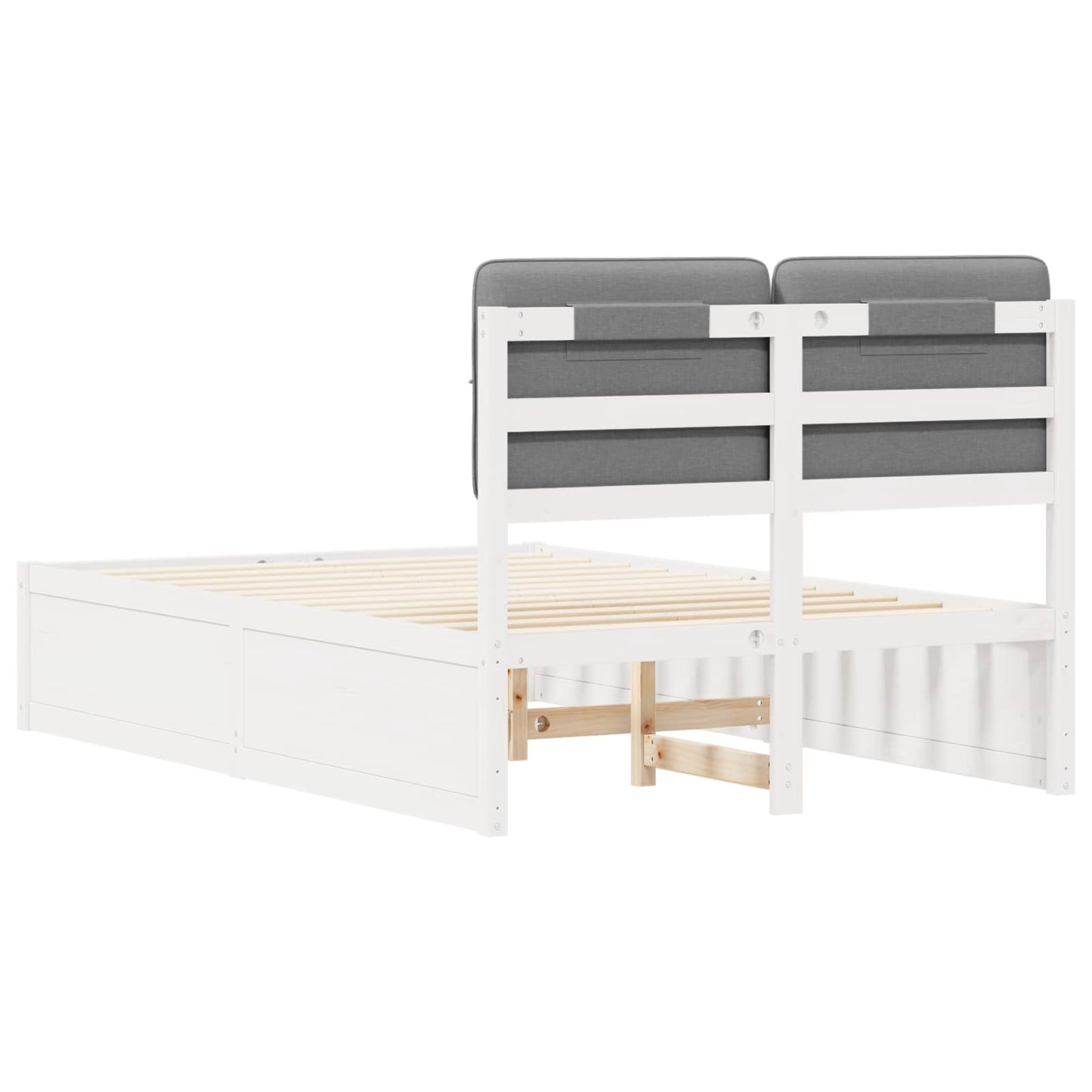 Bedframe met Gevoerd Hoofdgedeelte Lichtgrijs 120 x 200 cm is nu te koop bij PeponiXL, paradijselijk wonen!