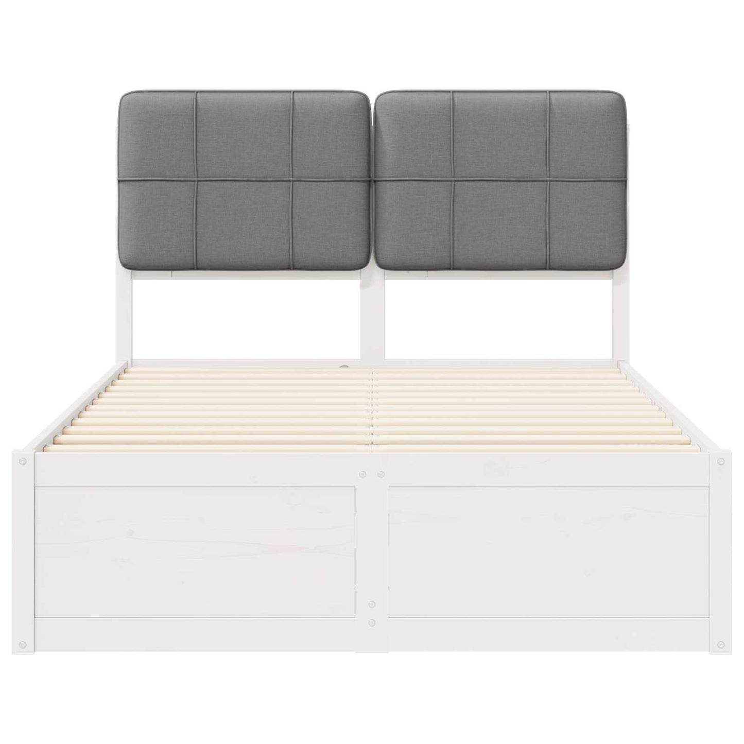 Bedframe met Gevoerd Hoofdgedeelte Lichtgrijs 120 x 200 cm is nu te koop bij PeponiXL, paradijselijk wonen!