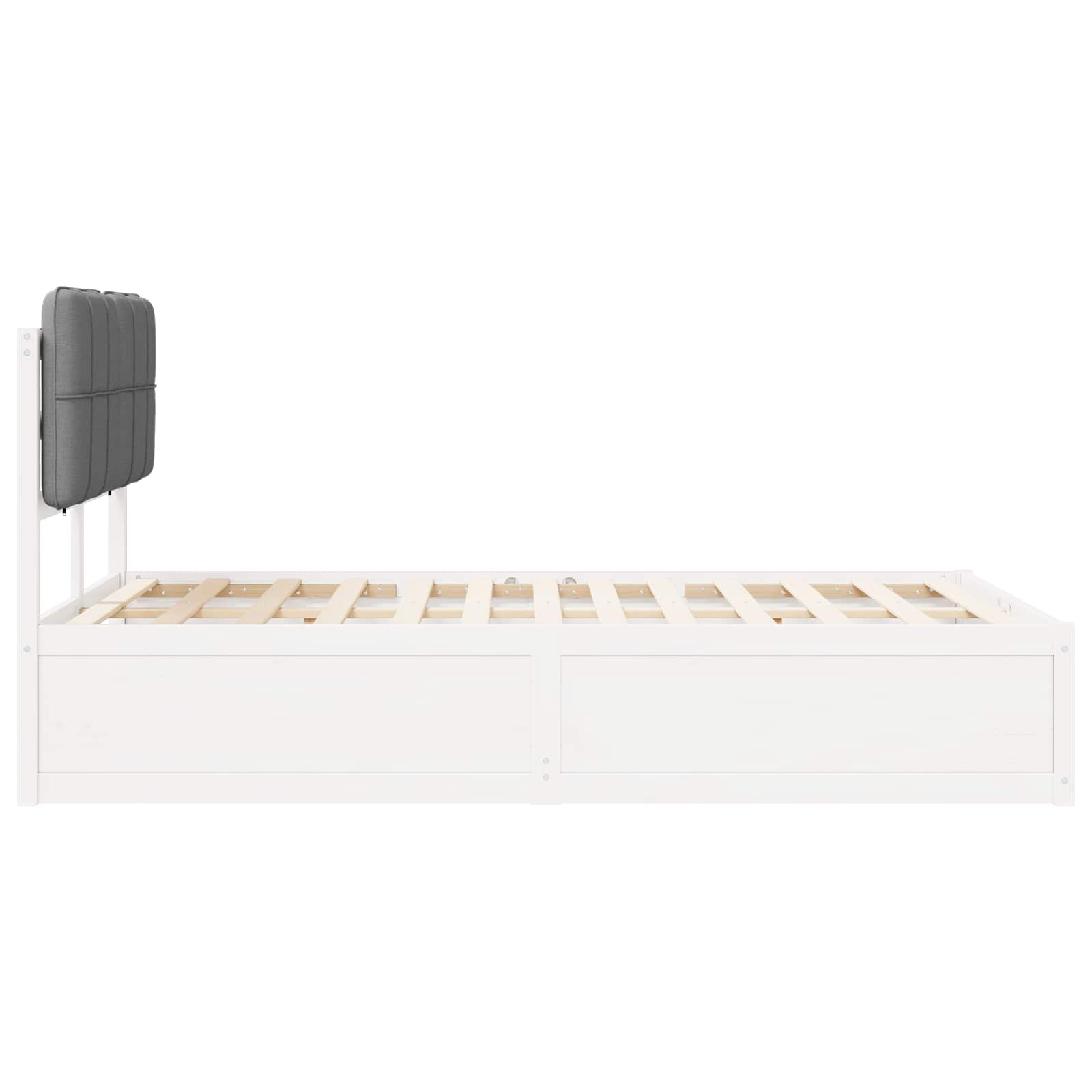 Bedframe met Gevoerd Hoofdgedeelte Lichtgrijs 120 x 200 cm is nu te koop bij PeponiXL, paradijselijk wonen!