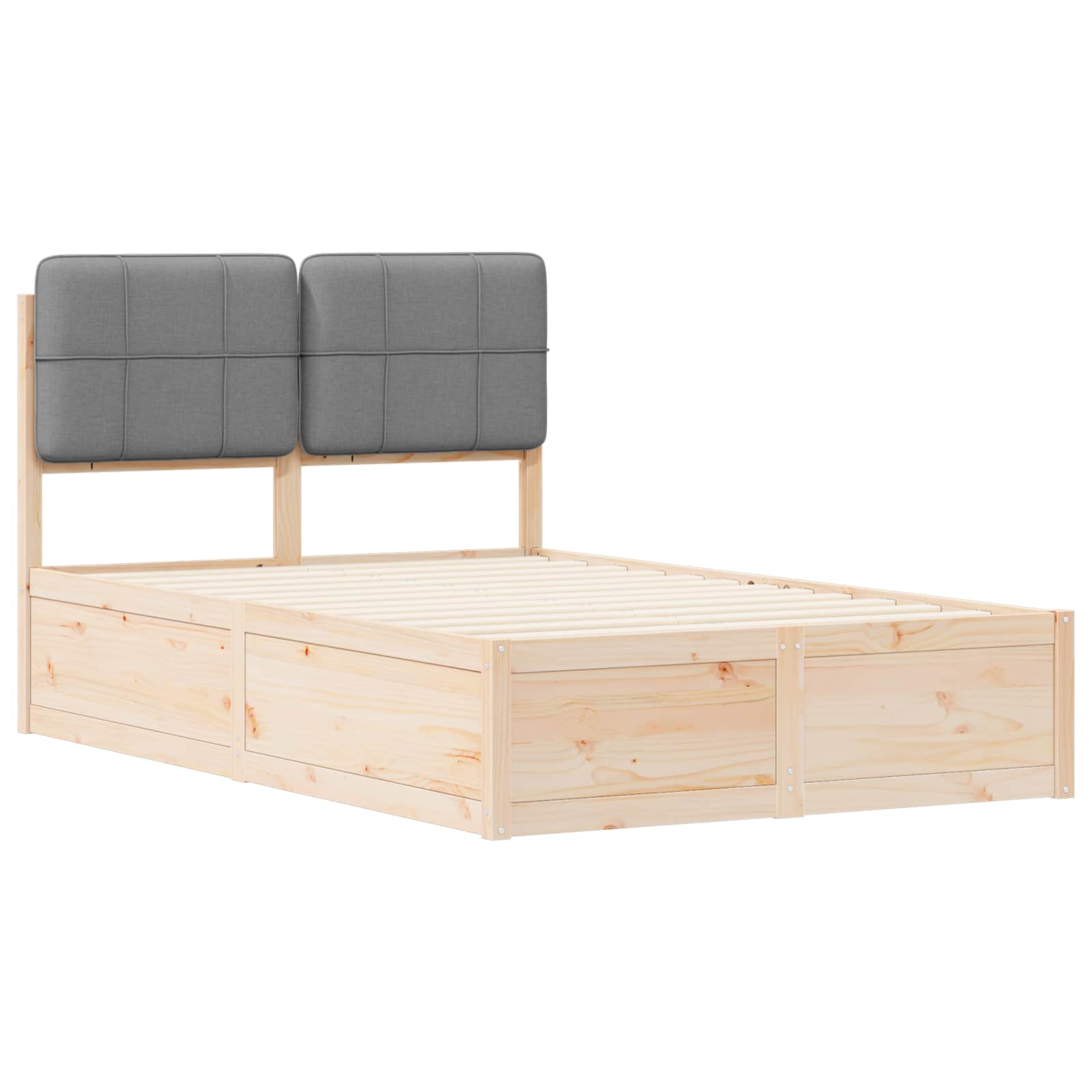 Bedframe met Gevoerd Hoofdgedeelte Lichtgrijs 120 x 190 cm is nu te koop bij PeponiXL, paradijselijk wonen!