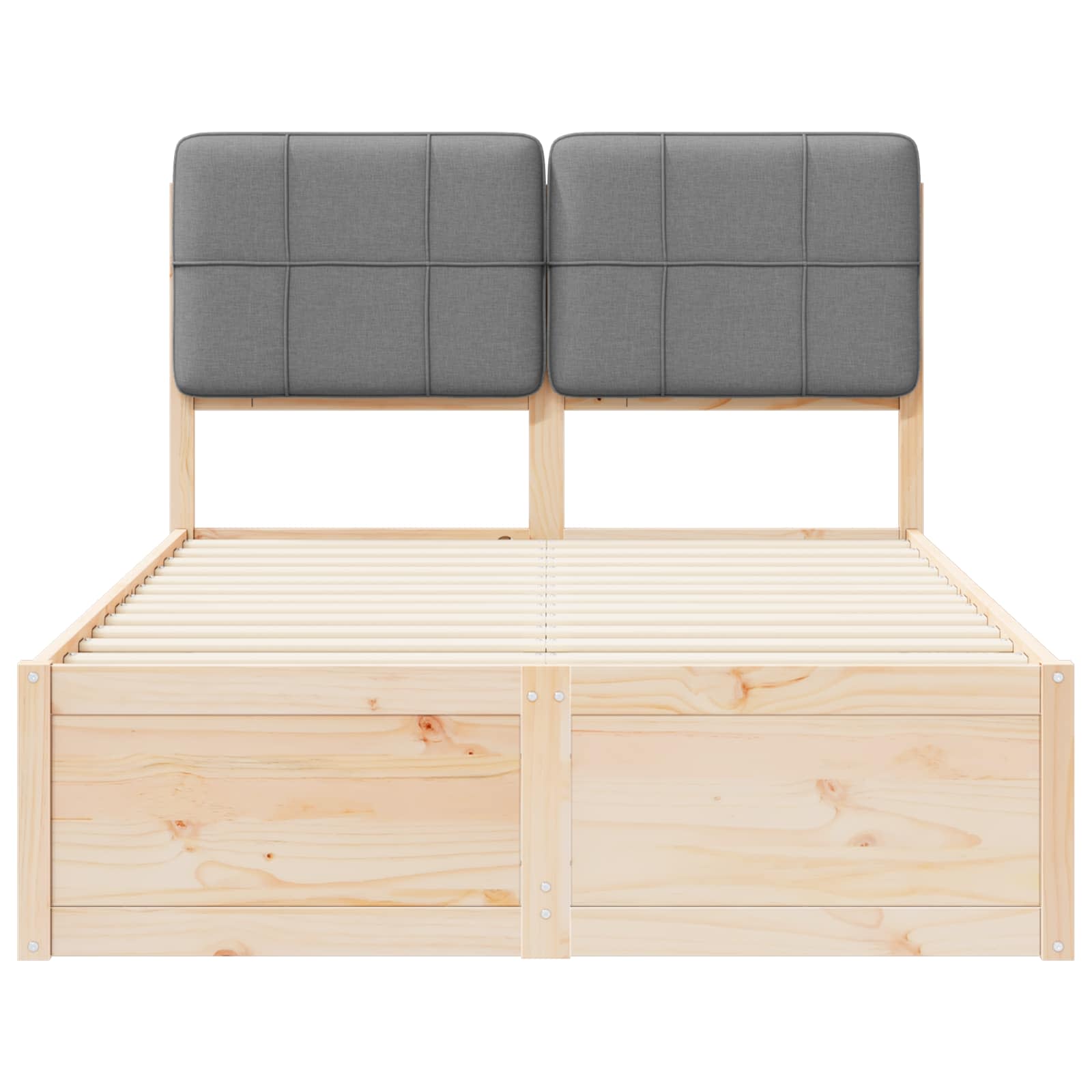 Bedframe met Gevoerd Hoofdgedeelte Lichtgrijs 120 x 190 cm is nu te koop bij PeponiXL, paradijselijk wonen!