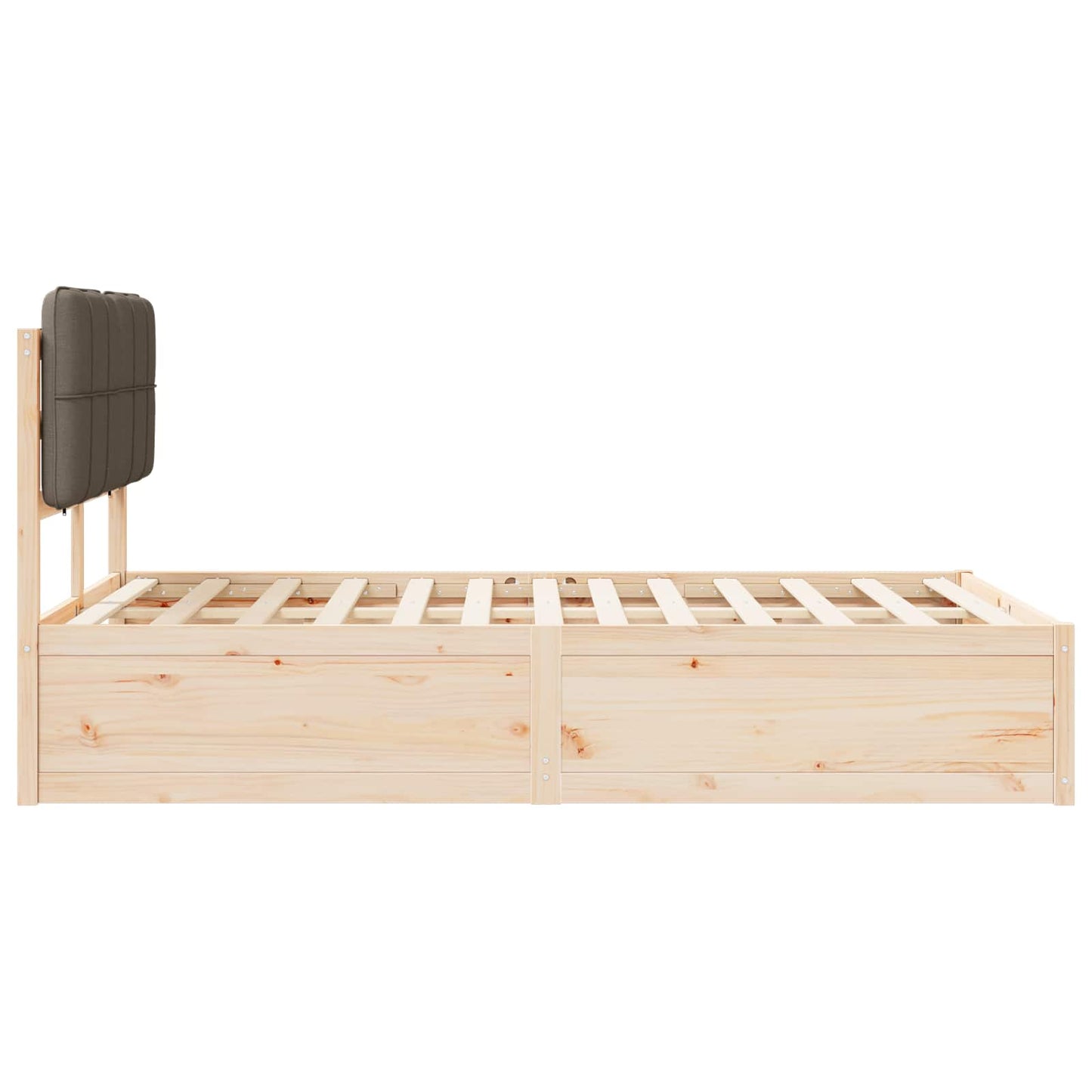 Bedframe met Gevoerd Hoofdgedeelte Taupe 120 x 190 cm is nu te koop bij PeponiXL, paradijselijk wonen!