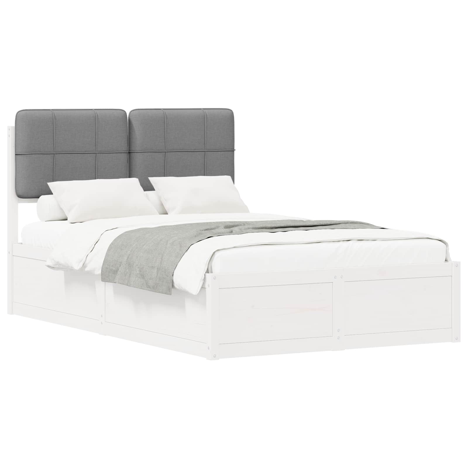 Bedframe met Gevoerd Hoofdgedeelte Lichtgrijs 120 x 190 cm is nu te koop bij PeponiXL, paradijselijk wonen!