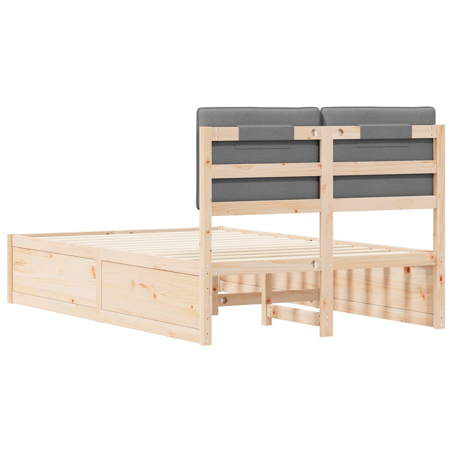 Bedframe met Gevoerd Hoofdgedeelte Lichtgrijs 120 x 200 cm is nu te koop bij PeponiXL, paradijselijk wonen!