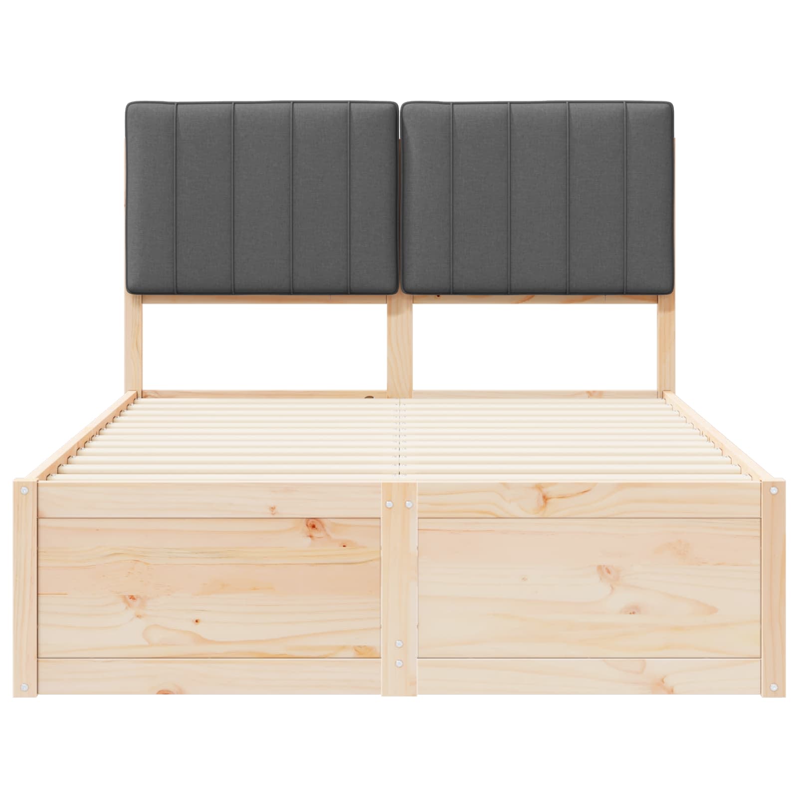 Bedframe met Gevoerd Hoofdgedeelte Donkergrijs 120 x 200 cm is nu te koop bij PeponiXL, paradijselijk wonen!