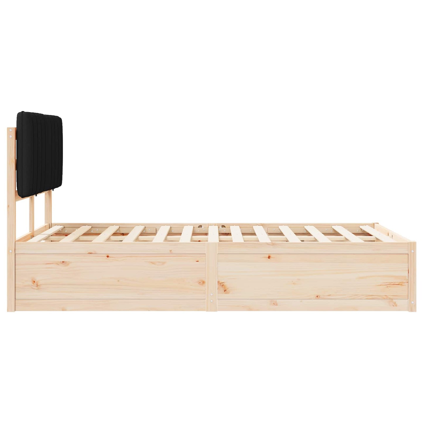 Bedframe met Gevoerd Hoofdgedeelte Zwart 120 x 200 cm is nu te koop bij PeponiXL, paradijselijk wonen!