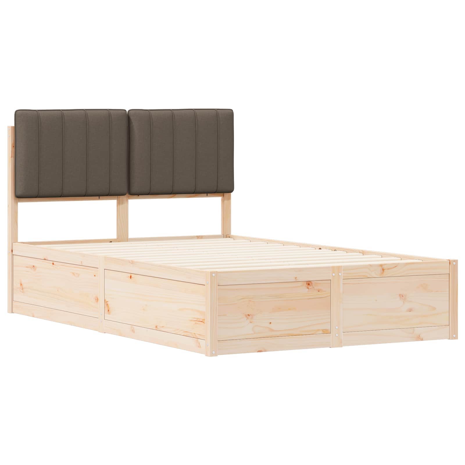 Bedframe met Gevoerd Hoofdgedeelte Taupe 120 x 200 cm is nu te koop bij PeponiXL, paradijselijk wonen!