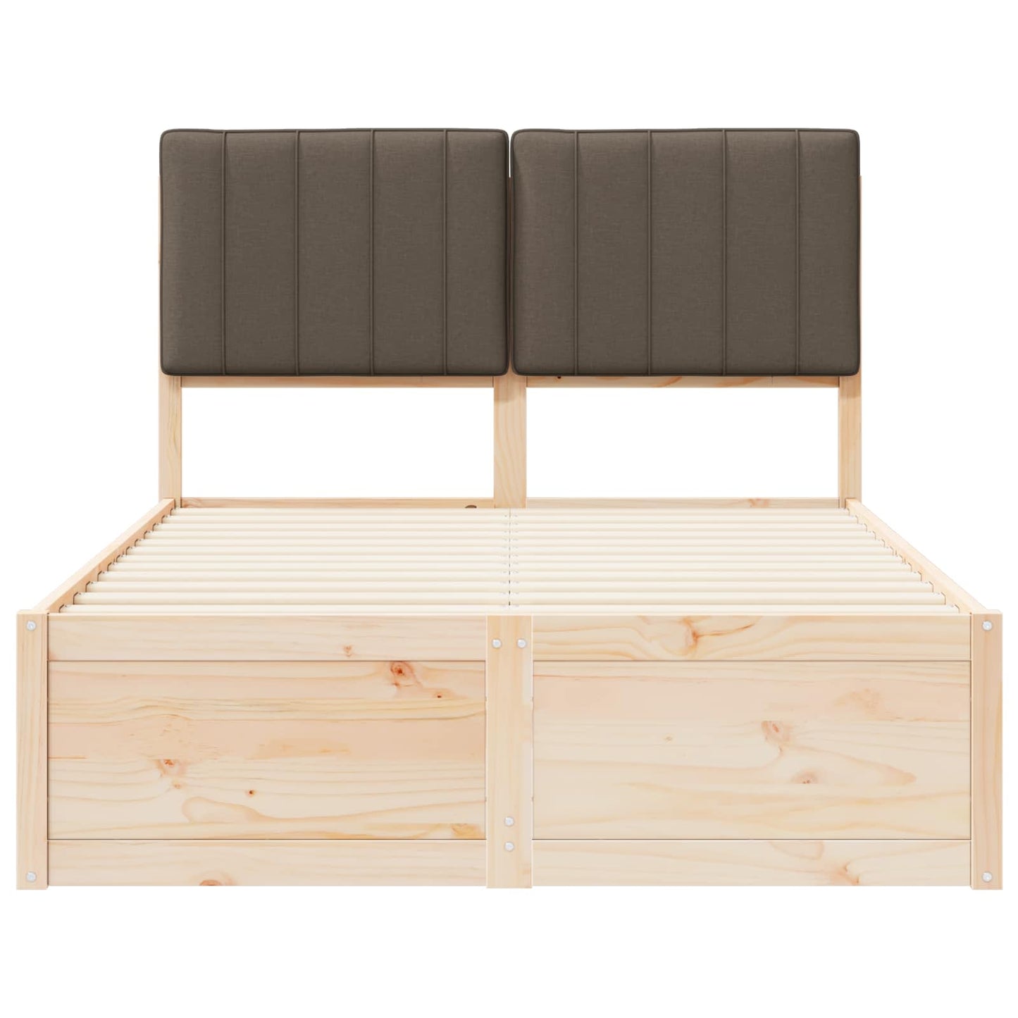 Bedframe met Gevoerd Hoofdgedeelte Taupe 120 x 200 cm is nu te koop bij PeponiXL, paradijselijk wonen!