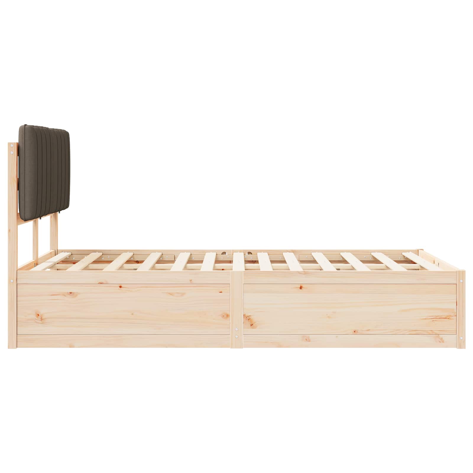 Bedframe met Gevoerd Hoofdgedeelte Taupe 120 x 200 cm is nu te koop bij PeponiXL, paradijselijk wonen!