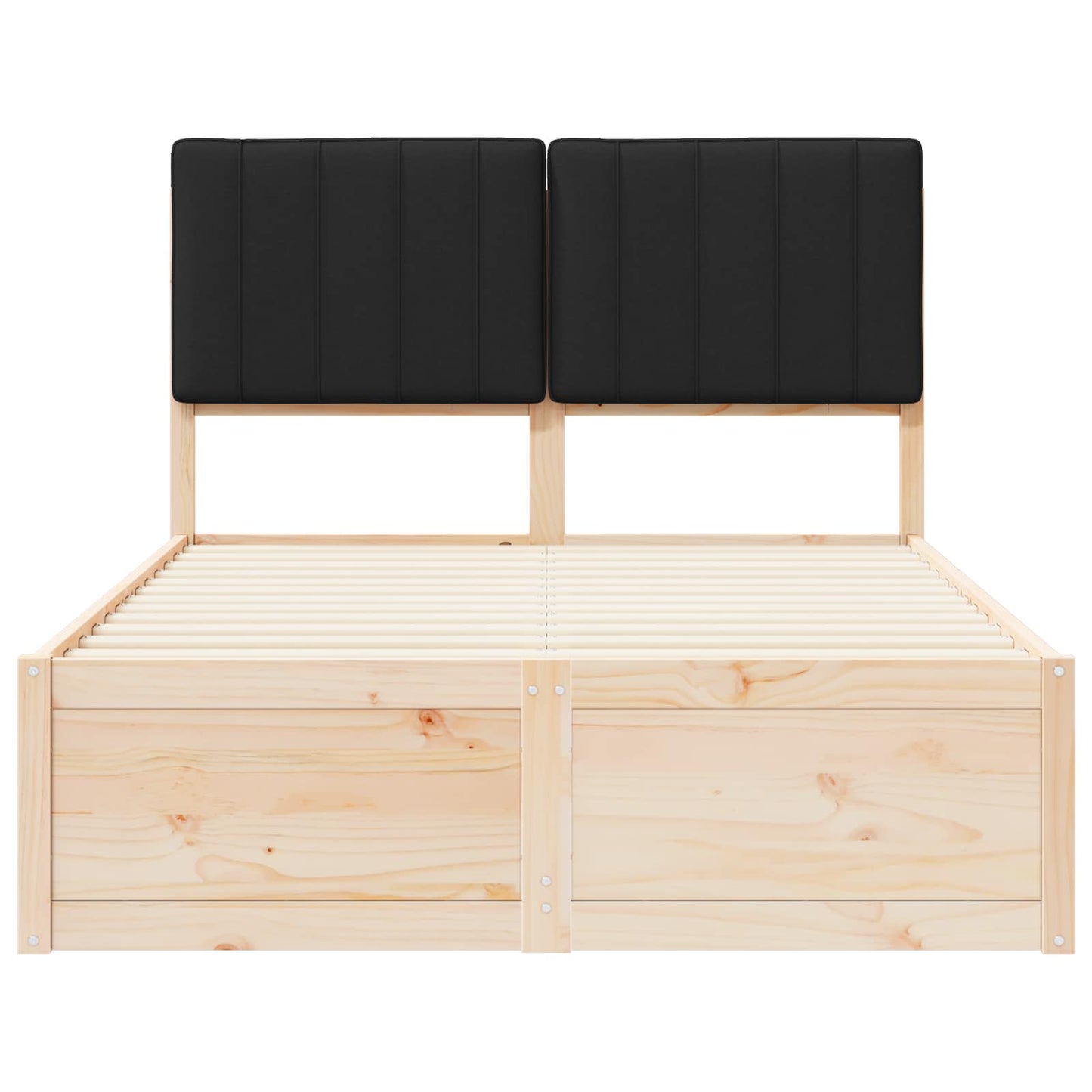 Bedframe met Gevoerd Hoofdgedeelte Zwart 120 x 190 cm is nu te koop bij PeponiXL, paradijselijk wonen!