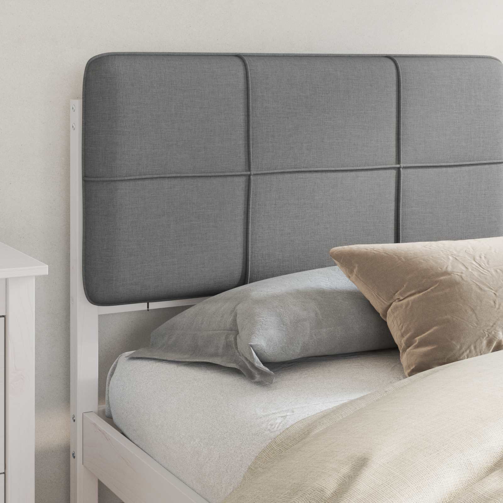 Bedframe met Gevoerd Hoofdgedeelte Zwart 200 x 200 cm is nu te koop bij PeponiXL, paradijselijk wonen!