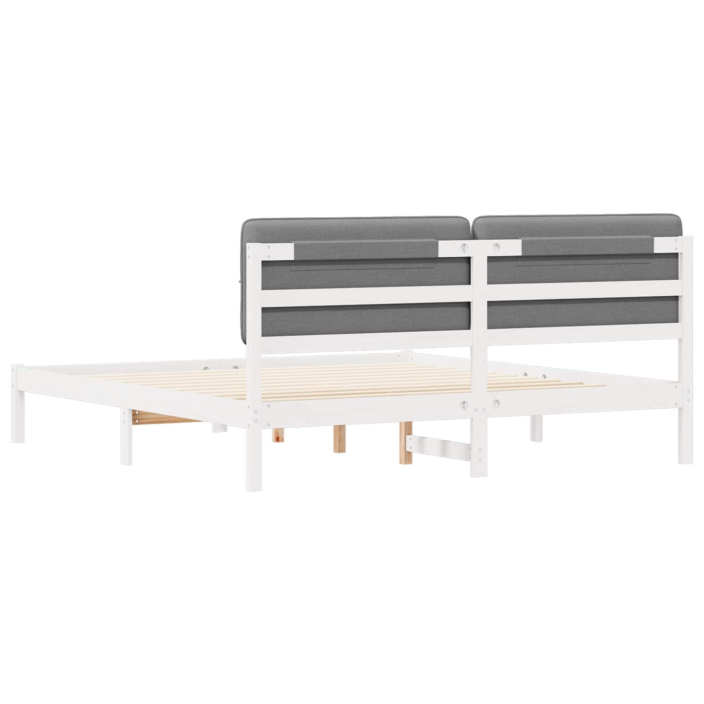 Bedframe met Gevoerd Hoofdgedeelte Taupe 200 x 200 cm is nu te koop bij PeponiXL, paradijselijk wonen!
