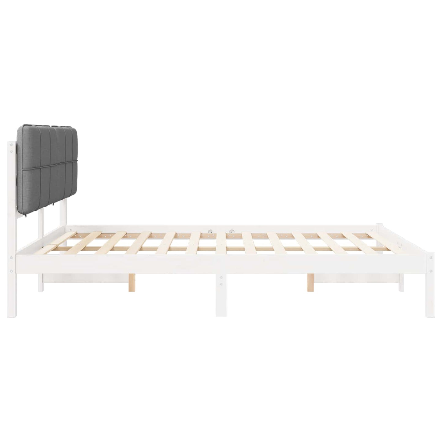 Bedframe met Gevoerd Hoofdgedeelte Taupe 200 x 200 cm is nu te koop bij PeponiXL, paradijselijk wonen!