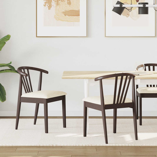 Eetkamerstoel 2 pcs Lichtbruin en Licht Massief Rubberhout is nu te koop bij PeponiXL, paradijselijk wonen!