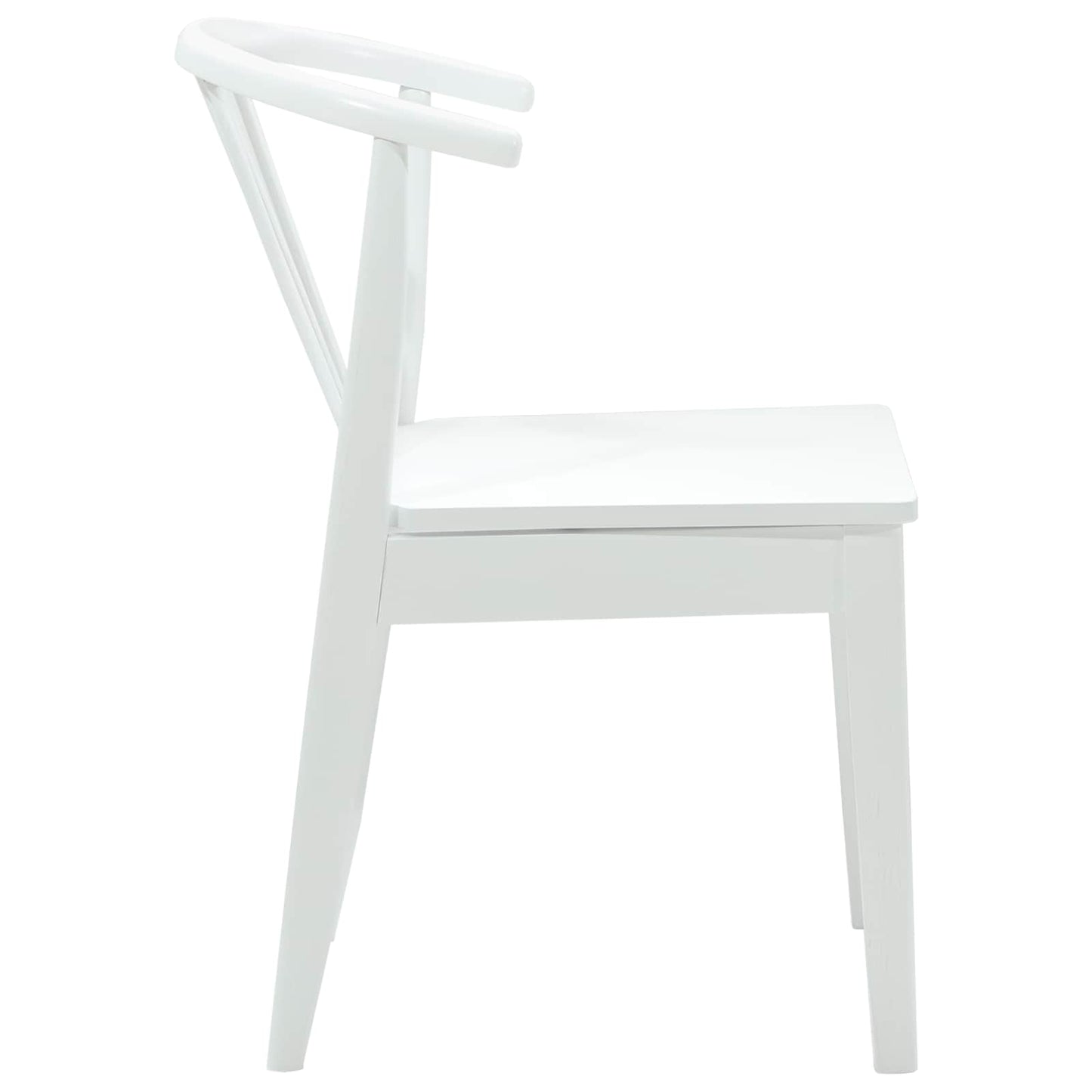 Eetkamerstoel 2 pcs Wit Massief Rubberhout is nu te koop bij PeponiXL, paradijselijk wonen!