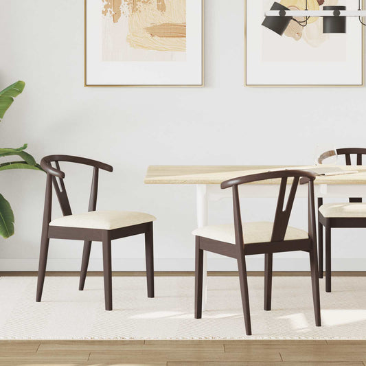 Eetkamerstoel 2 pcs Lichtbruin en Licht Massief Rubberhout is nu te koop bij PeponiXL, paradijselijk wonen!