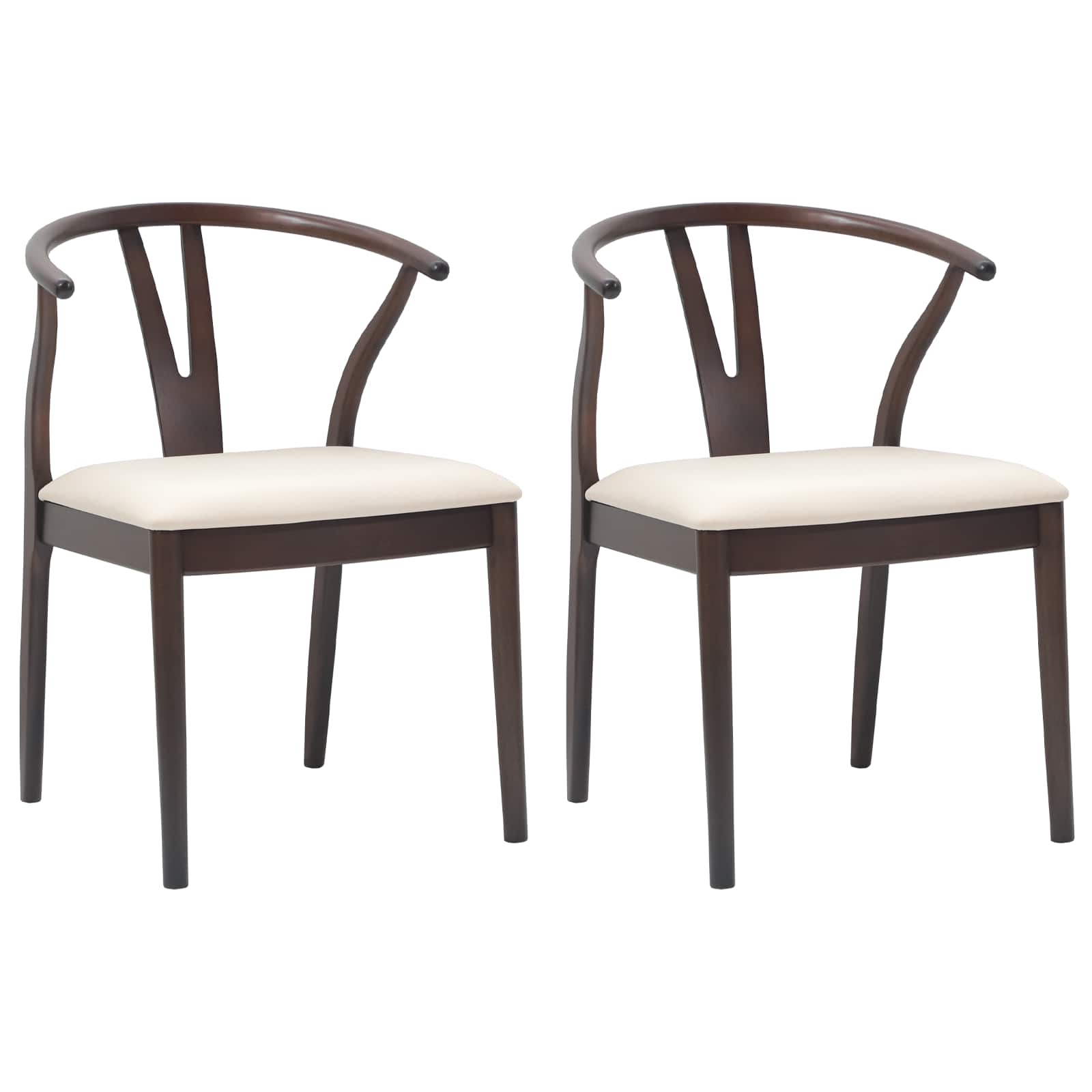 Eetkamerstoel 2 pcs Lichtbruin en Licht Massief Rubberhout is nu te koop bij PeponiXL, paradijselijk wonen!