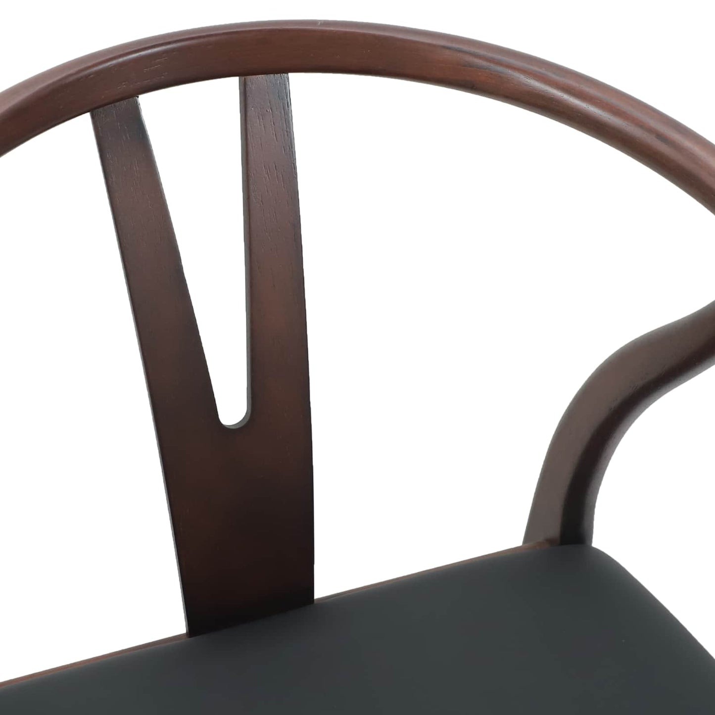 Eetkamerstoel 2 pcs Lichtbruin en Zwart Massief Rubberhout is nu te koop bij PeponiXL, paradijselijk wonen!