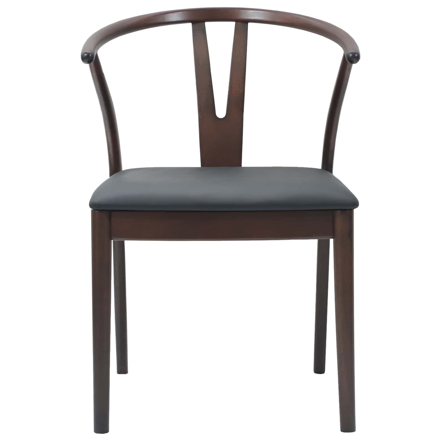 Eetkamerstoel 2 pcs Lichtbruin en Zwart Massief Rubberhout is nu te koop bij PeponiXL, paradijselijk wonen!