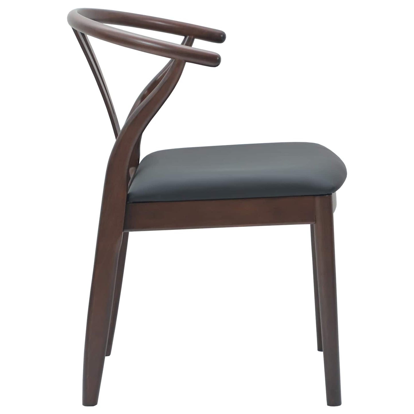 Eetkamerstoel 2 pcs Lichtbruin en Zwart Massief Rubberhout is nu te koop bij PeponiXL, paradijselijk wonen!