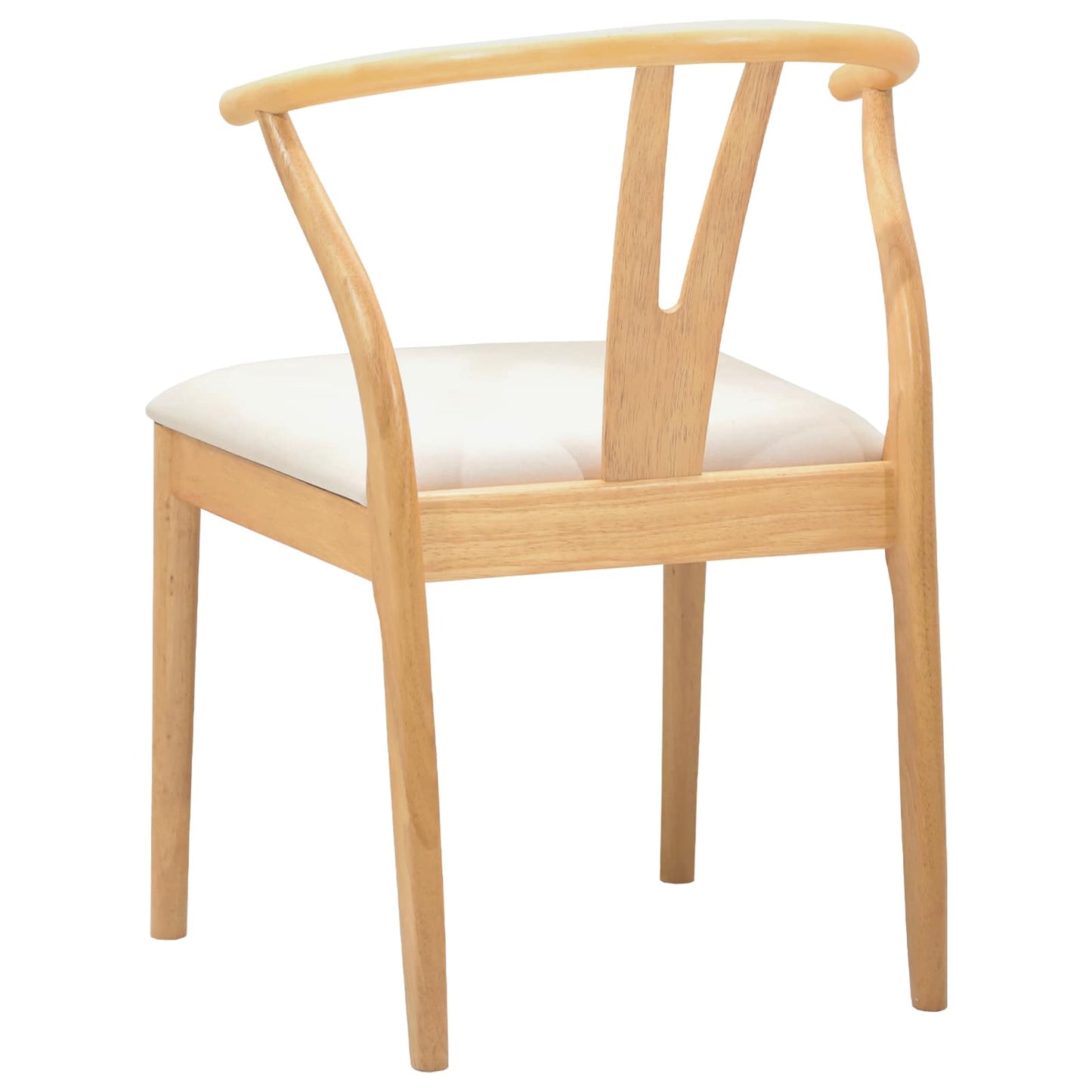 Eetkamerstoel 2 pcs Natuurlijk en Licht Massief Rubberhout is nu te koop bij PeponiXL, paradijselijk wonen!