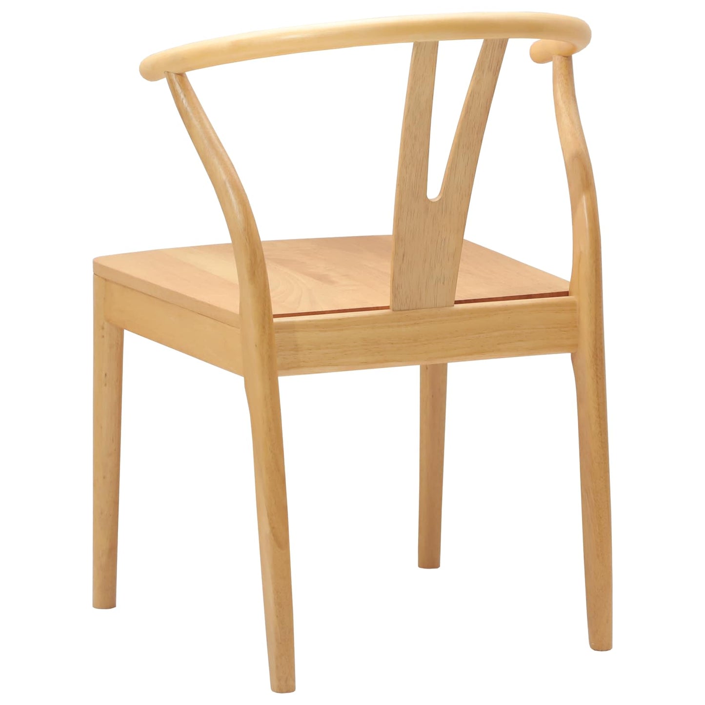 Eetkamerstoel 2 pcs Naturel Massief Rubberhout is nu te koop bij PeponiXL, paradijselijk wonen!