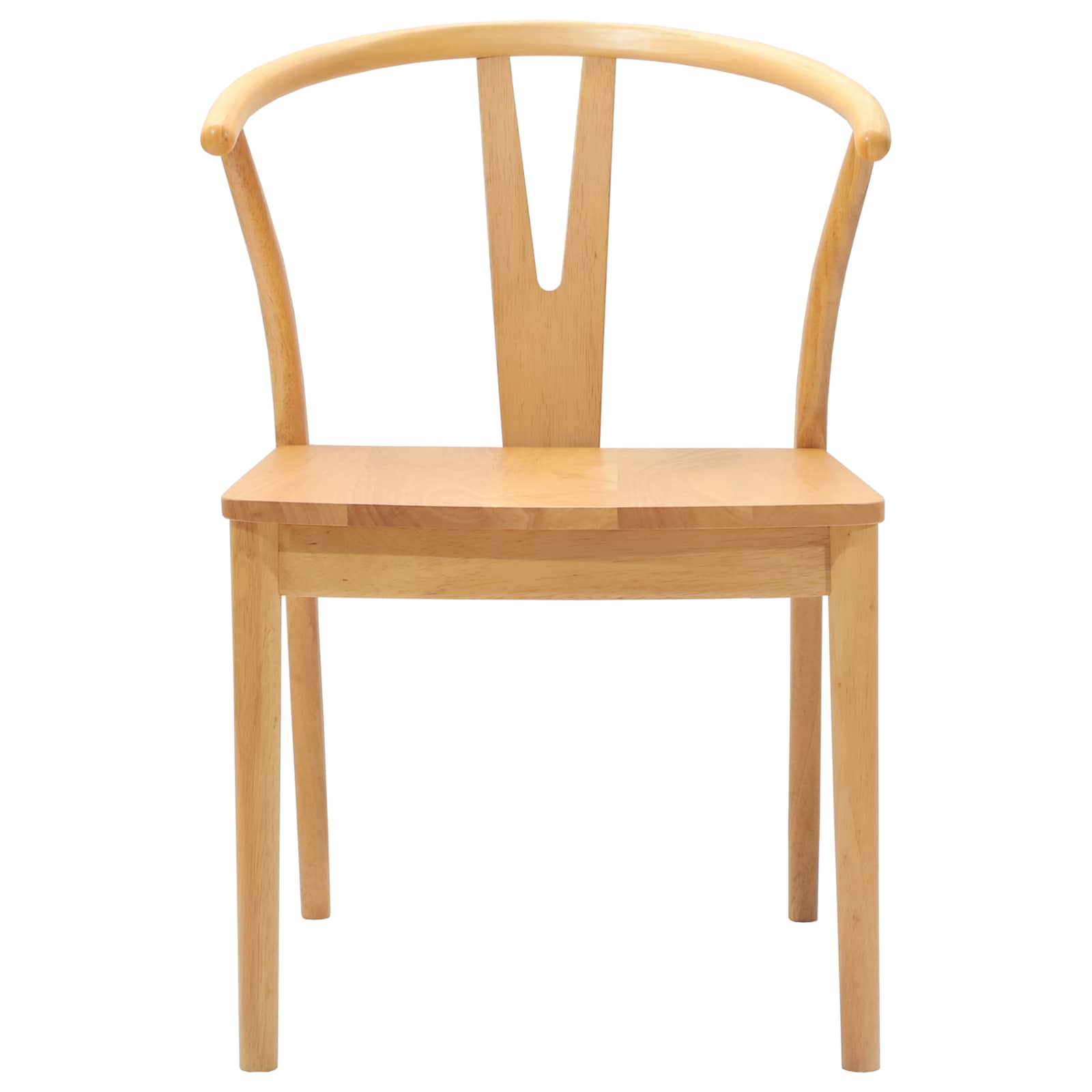 Eetkamerstoel 2 pcs Naturel Massief Rubberhout is nu te koop bij PeponiXL, paradijselijk wonen!