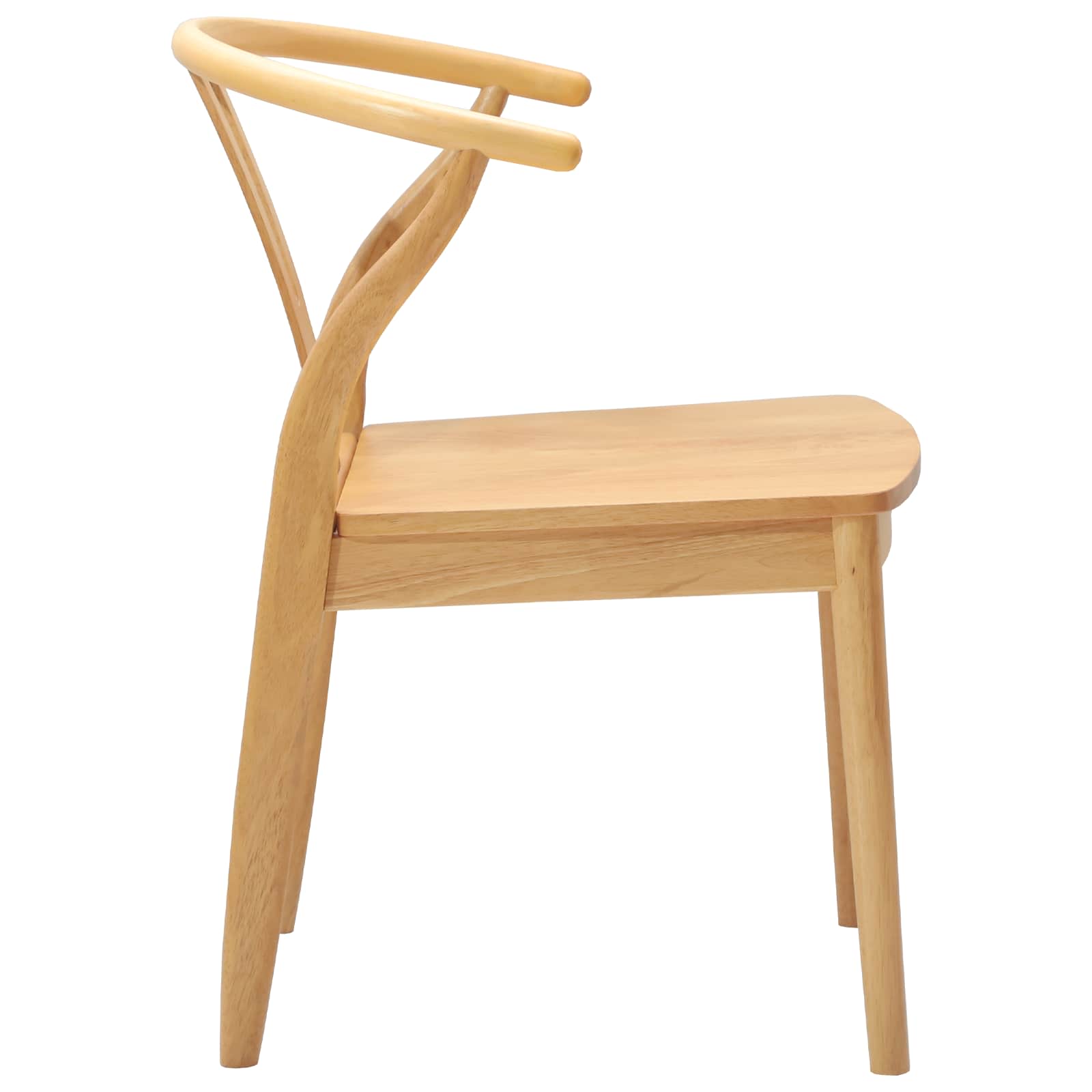 Eetkamerstoel 2 pcs Naturel Massief Rubberhout is nu te koop bij PeponiXL, paradijselijk wonen!