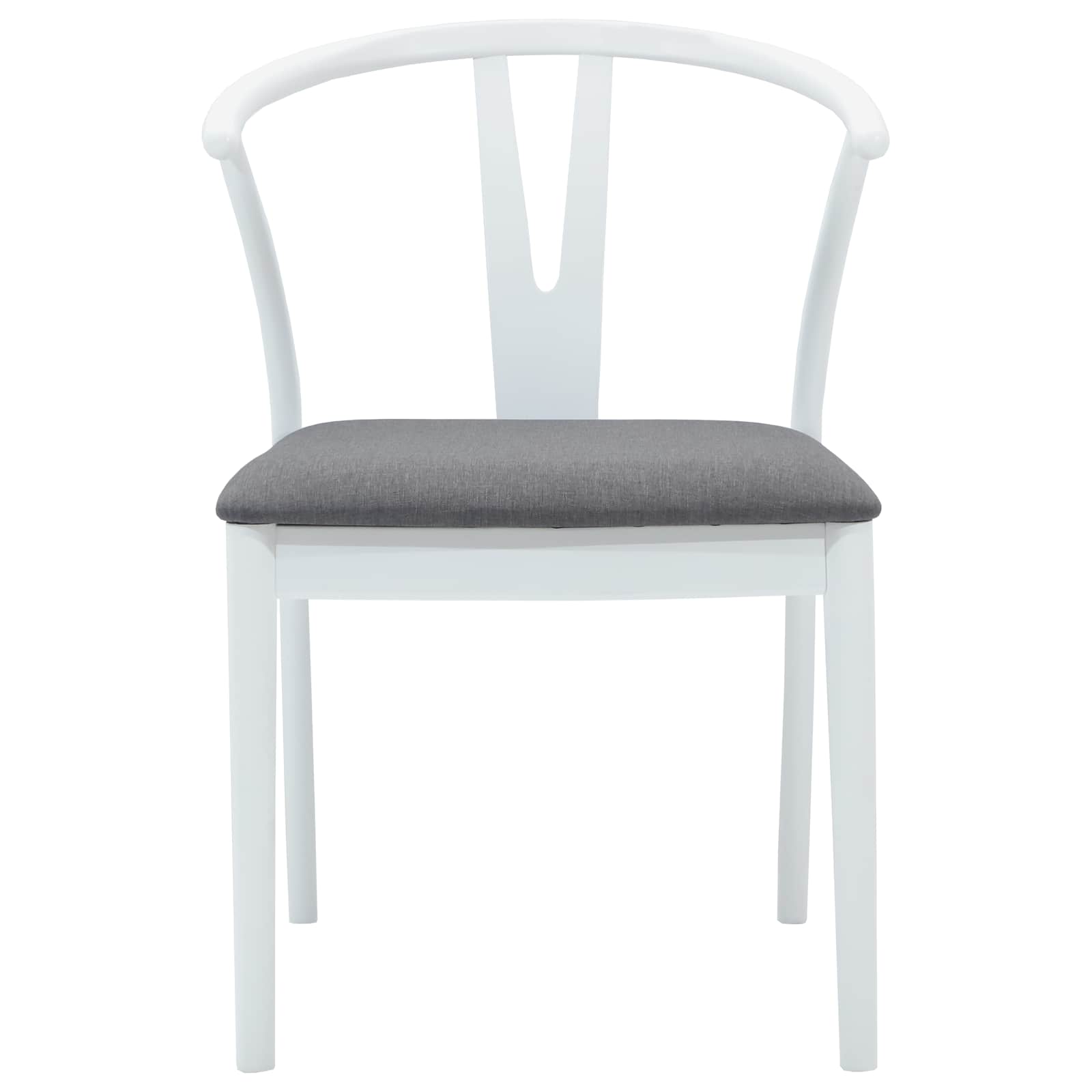 Eetkamerstoel 2 pcs Wit en Grijs Massief Rubberhout is nu te koop bij PeponiXL, paradijselijk wonen!