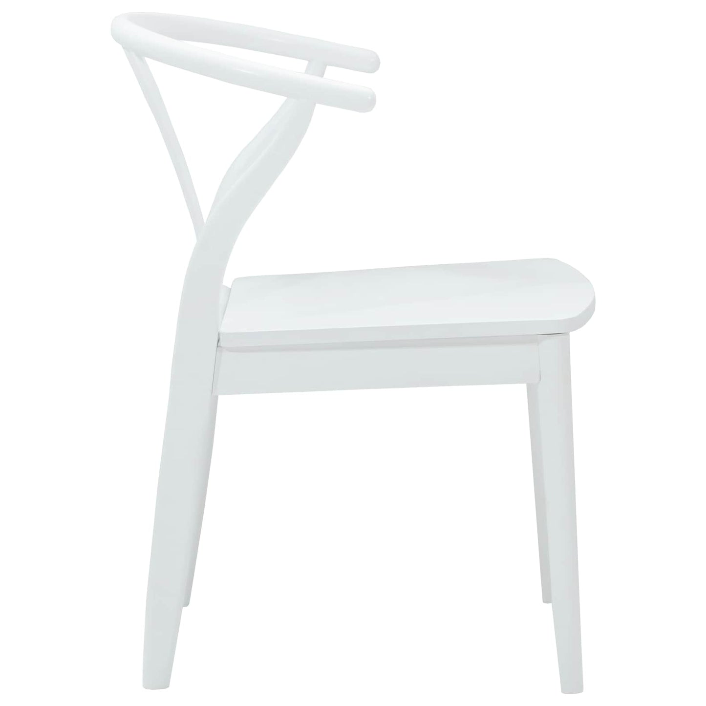 Eetkamerstoel 2 pcs Wit en Wit Massief Rubberhout is nu te koop bij PeponiXL, paradijselijk wonen!