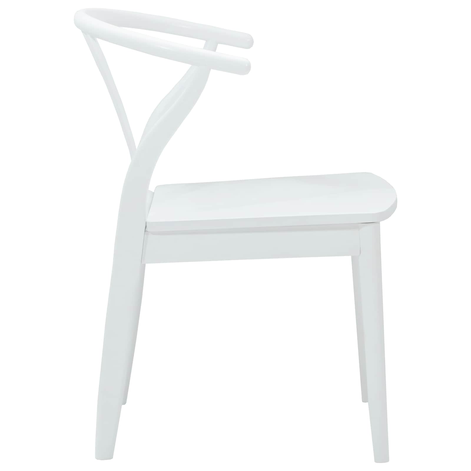 Eetkamerstoel 2 pcs Wit en Wit Massief Rubberhout is nu te koop bij PeponiXL, paradijselijk wonen!