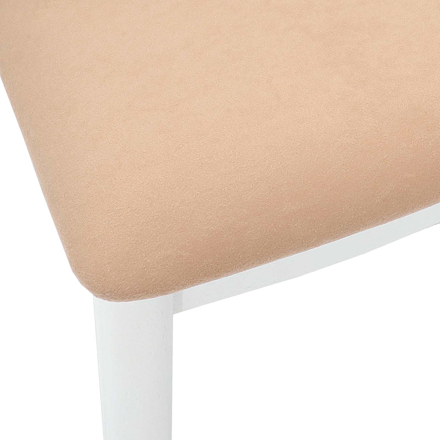 Eetkamerstoel 2 pcs Wit en Bruin Massief Rubberhout is nu te koop bij PeponiXL, paradijselijk wonen!