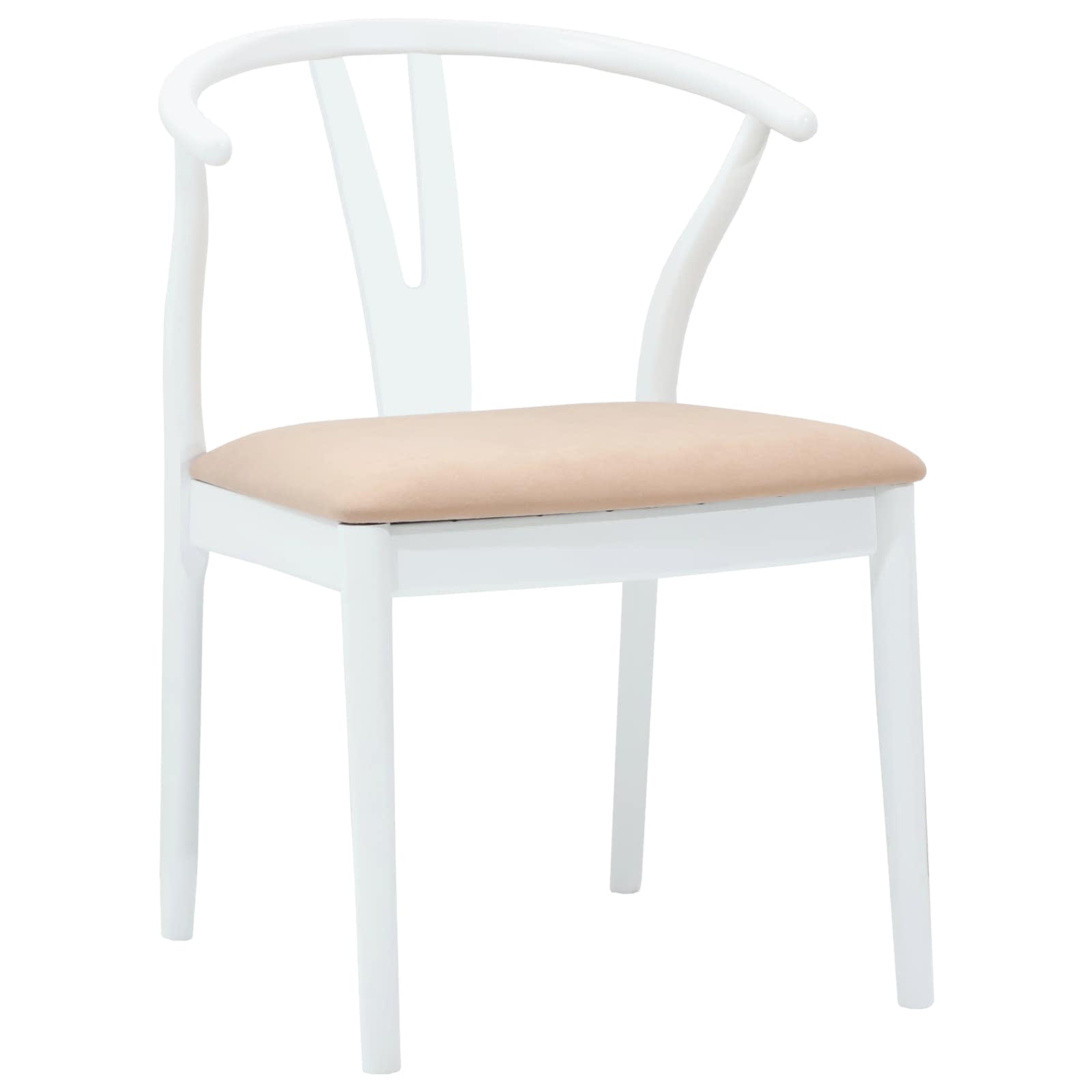 Eetkamerstoel 2 pcs Wit en Bruin Massief Rubberhout is nu te koop bij PeponiXL, paradijselijk wonen!