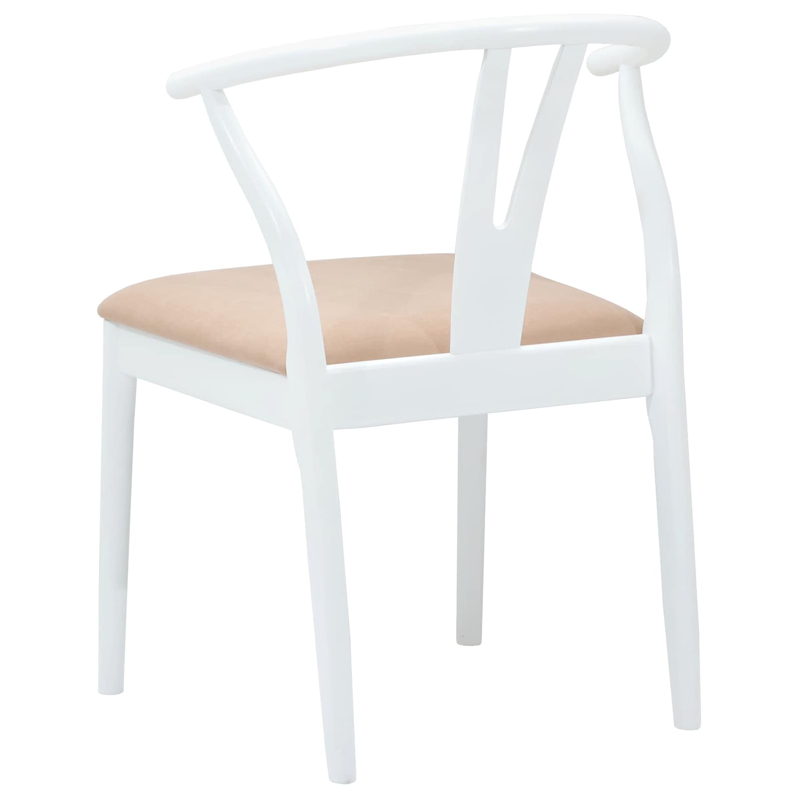 Eetkamerstoel 2 pcs Wit en Bruin Massief Rubberhout is nu te koop bij PeponiXL, paradijselijk wonen!