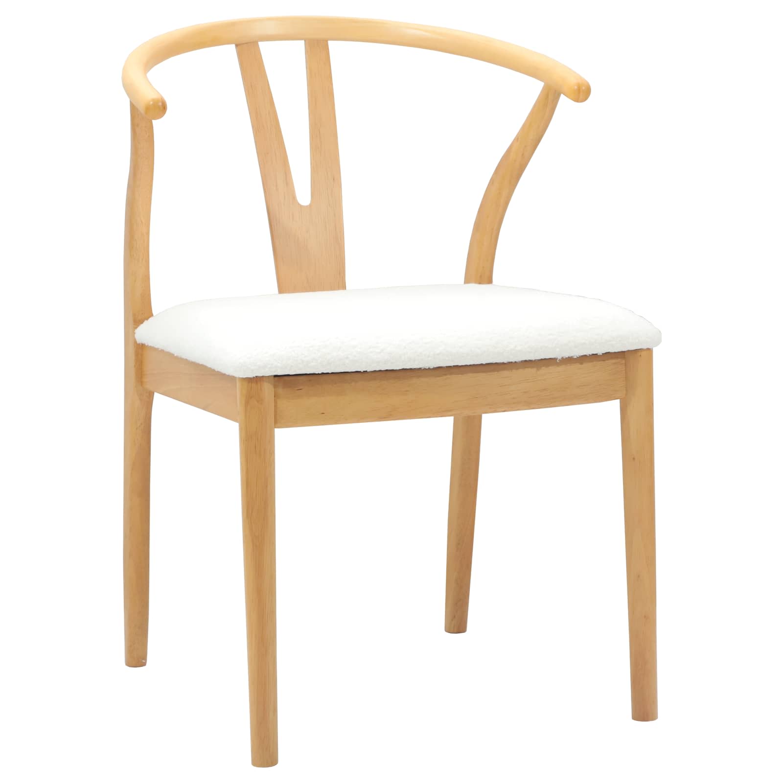 Eetkamerstoel 2 pcs Natuurlijk en Licht Massief Rubberhout is nu te koop bij PeponiXL, paradijselijk wonen!